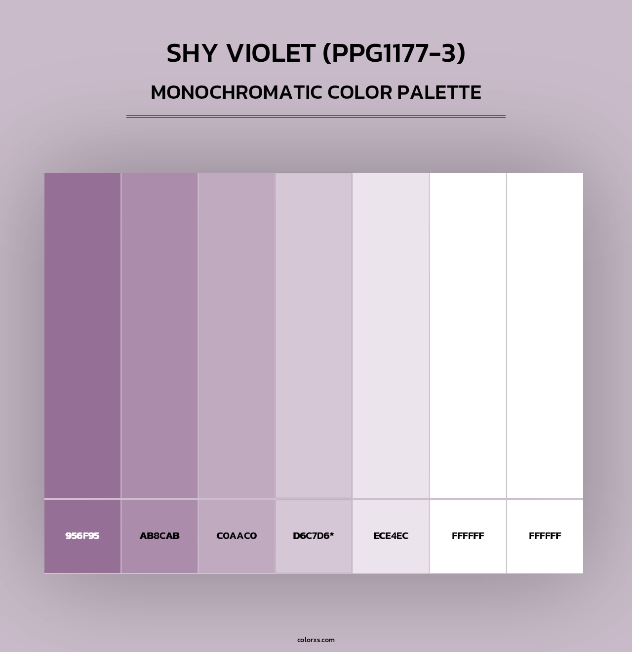 Shy Violet (PPG1177-3) - Monochromatic Color Palette
