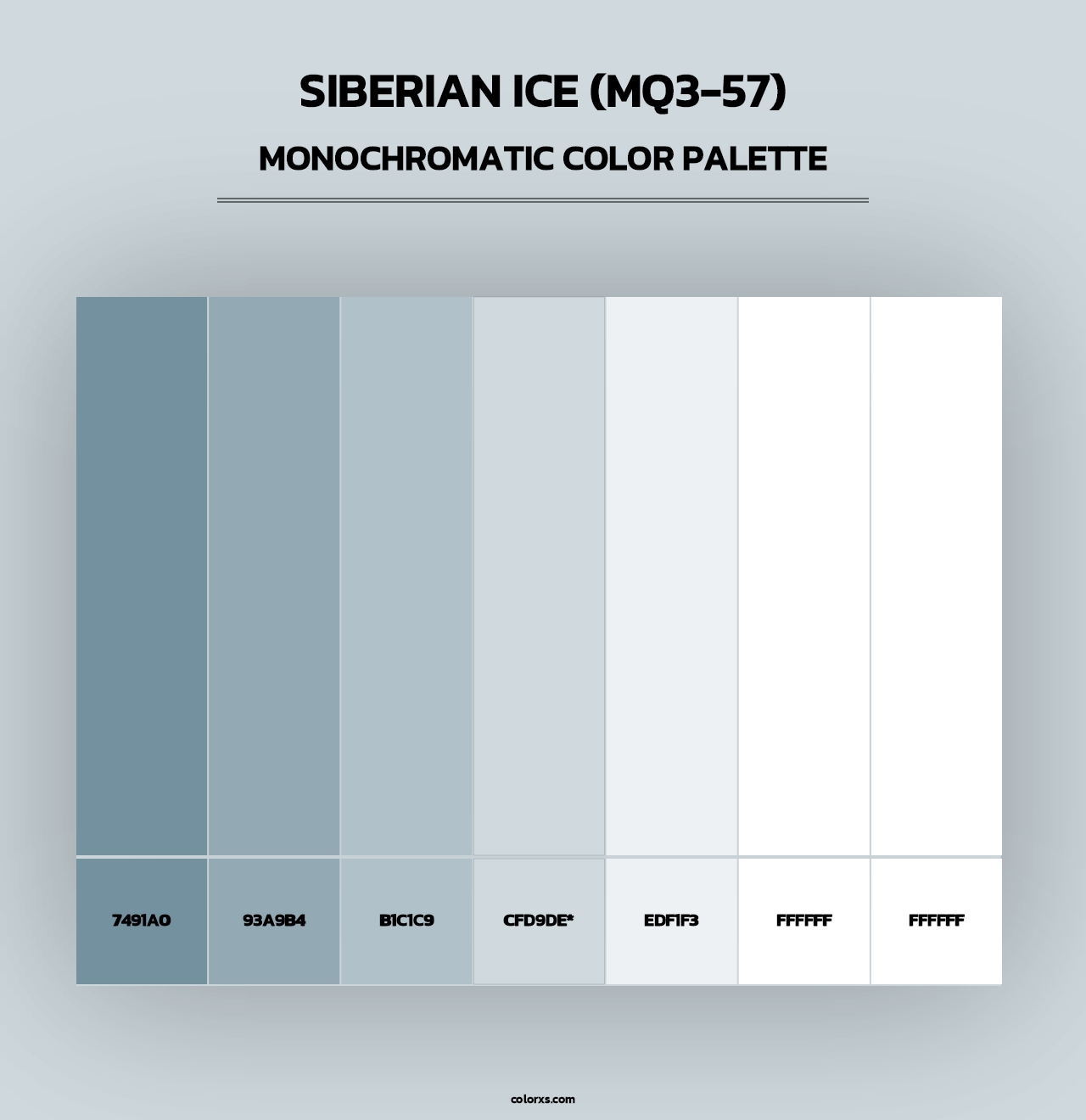 Siberian Ice (MQ3-57) - Monochromatic Color Palette