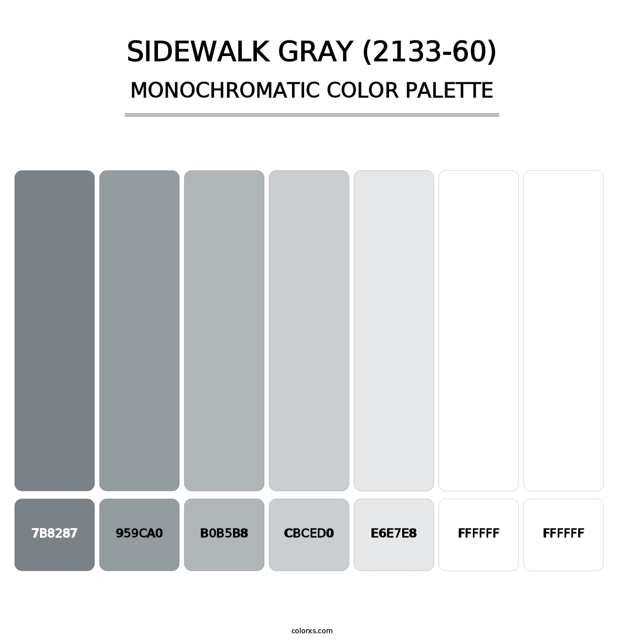 Sidewalk Gray (2133-60) - Monochromatic Color Palette