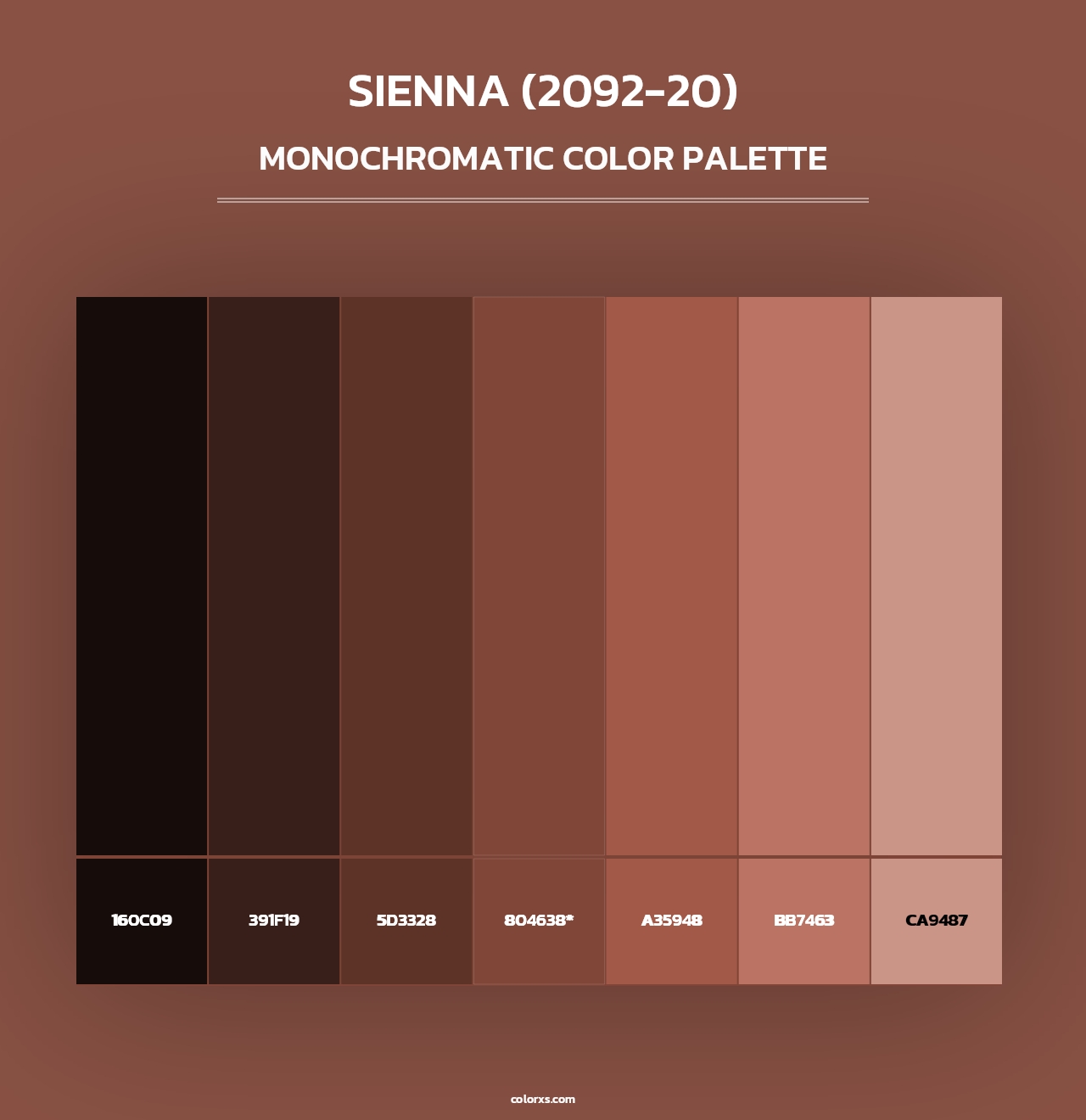 Sienna (2092-20) - Monochromatic Color Palette