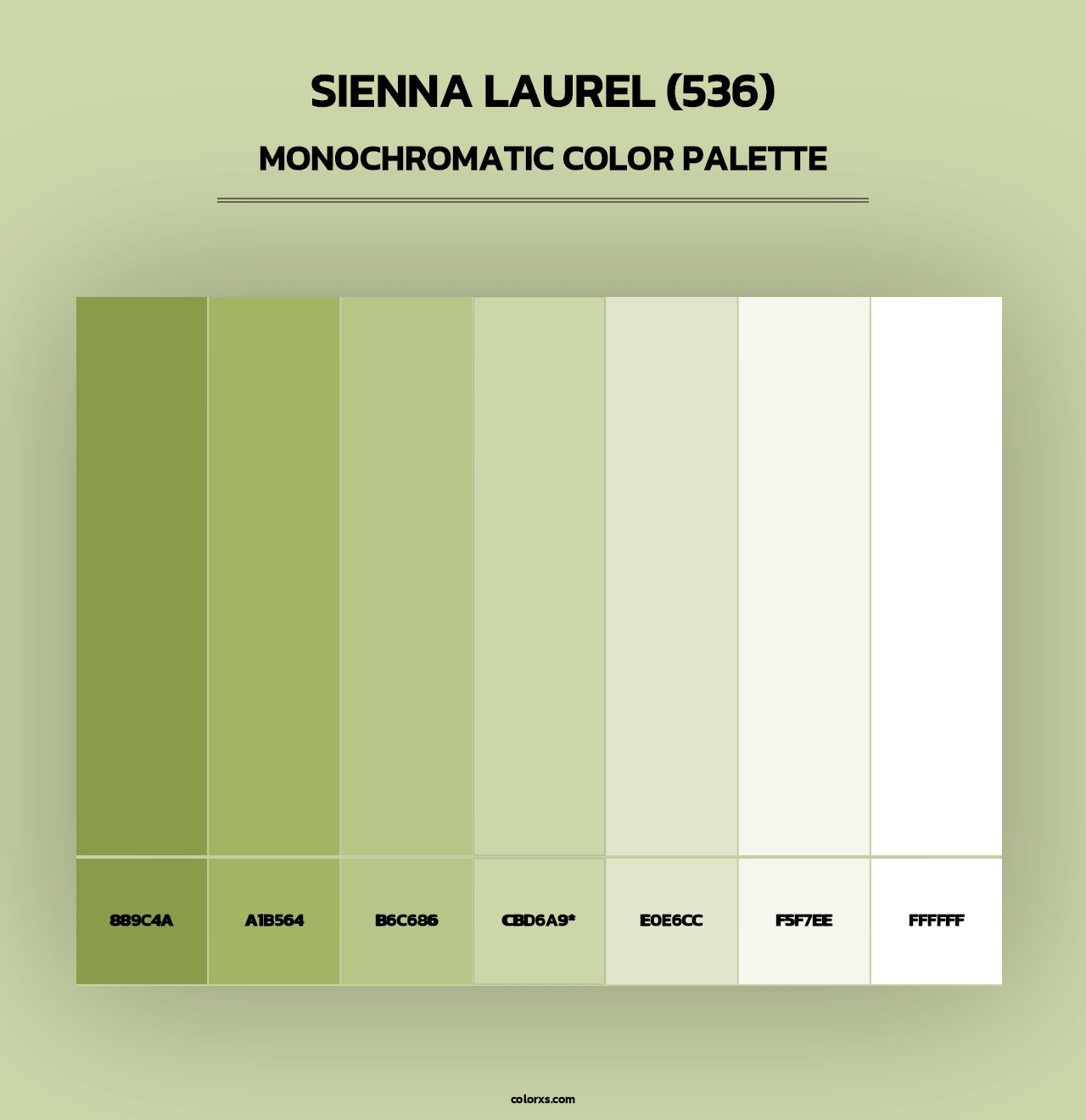 Sienna Laurel (536) - Monochromatic Color Palette