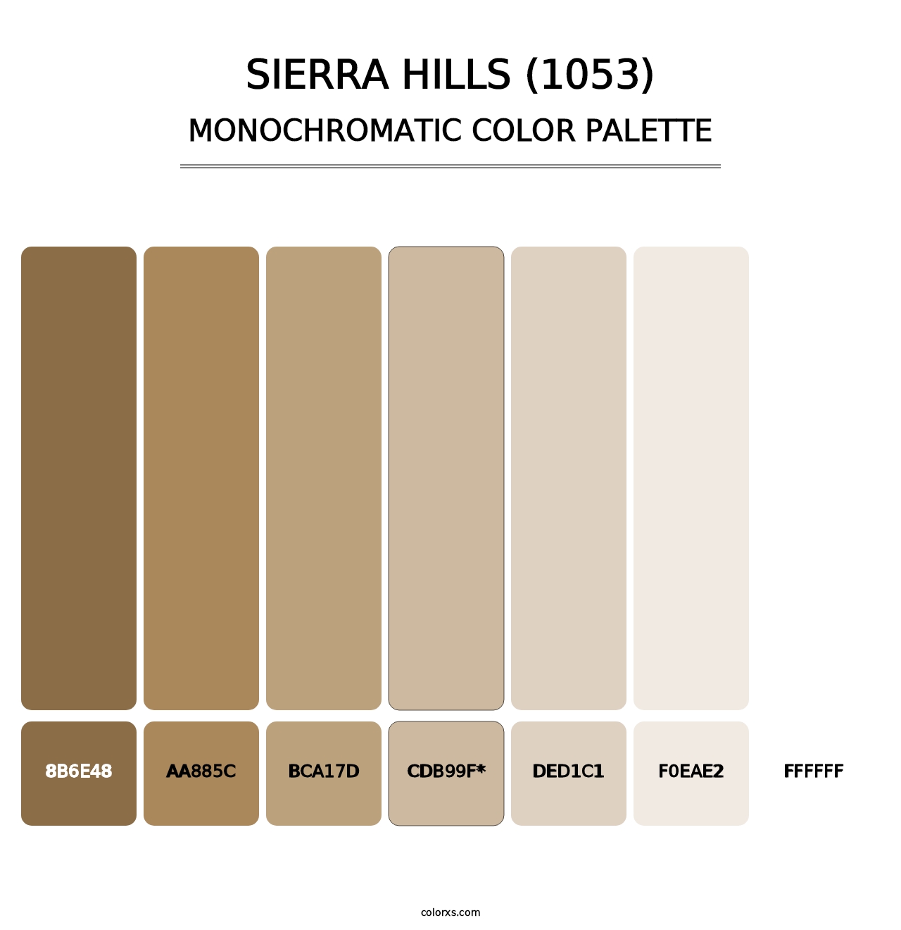 Sierra Hills (1053) - Monochromatic Color Palette