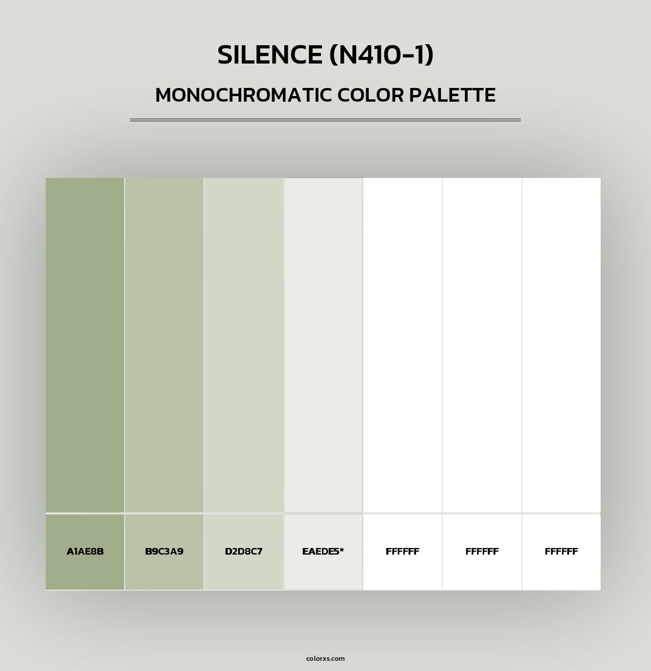 Silence (N410-1) - Monochromatic Color Palette