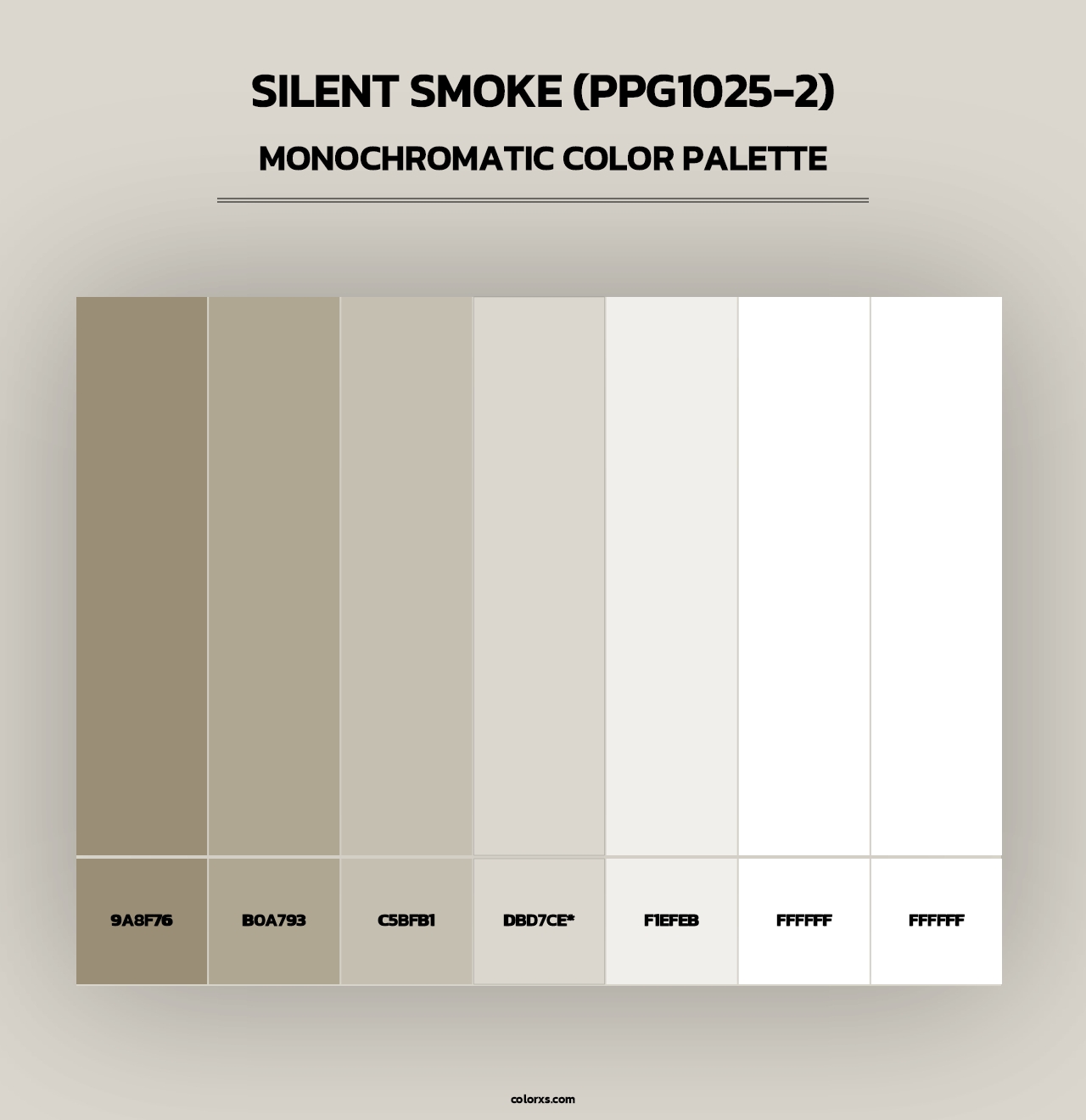 Silent Smoke (PPG1025-2) - Monochromatic Color Palette