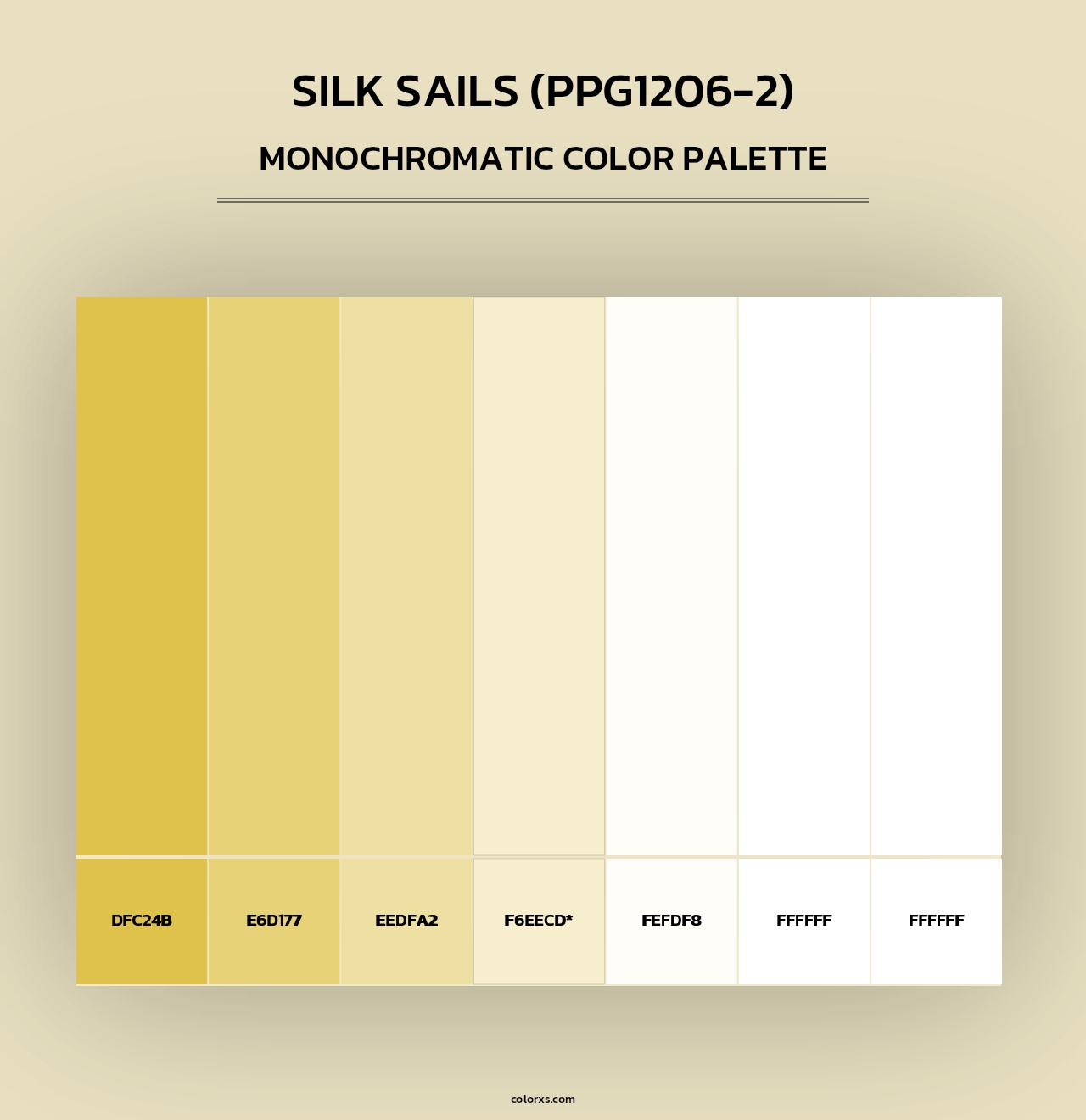 Silk Sails (PPG1206-2) - Monochromatic Color Palette