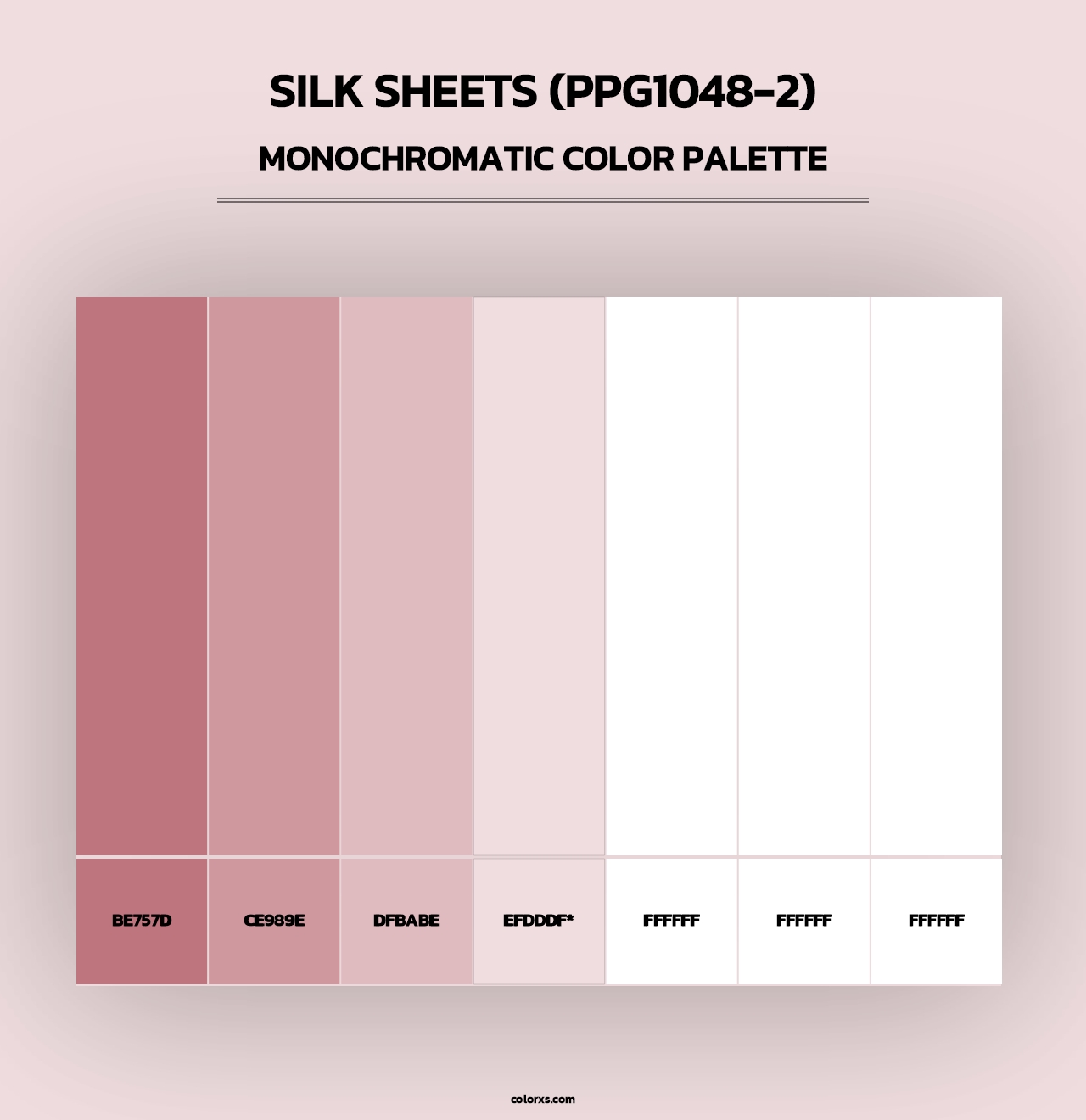 Silk Sheets (PPG1048-2) - Monochromatic Color Palette