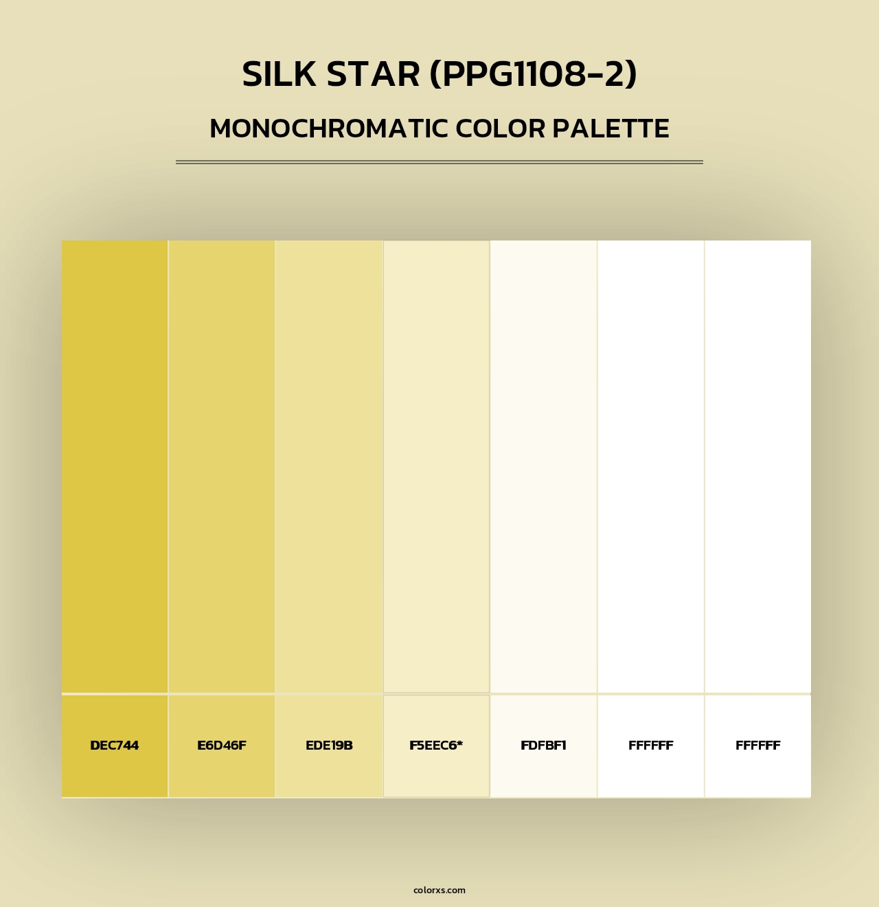 Silk Star (PPG1108-2) - Monochromatic Color Palette