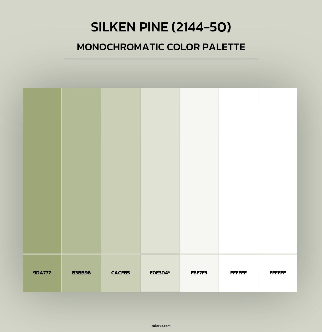 Silken Pine (2144-50) - Monochromatic Color Palette