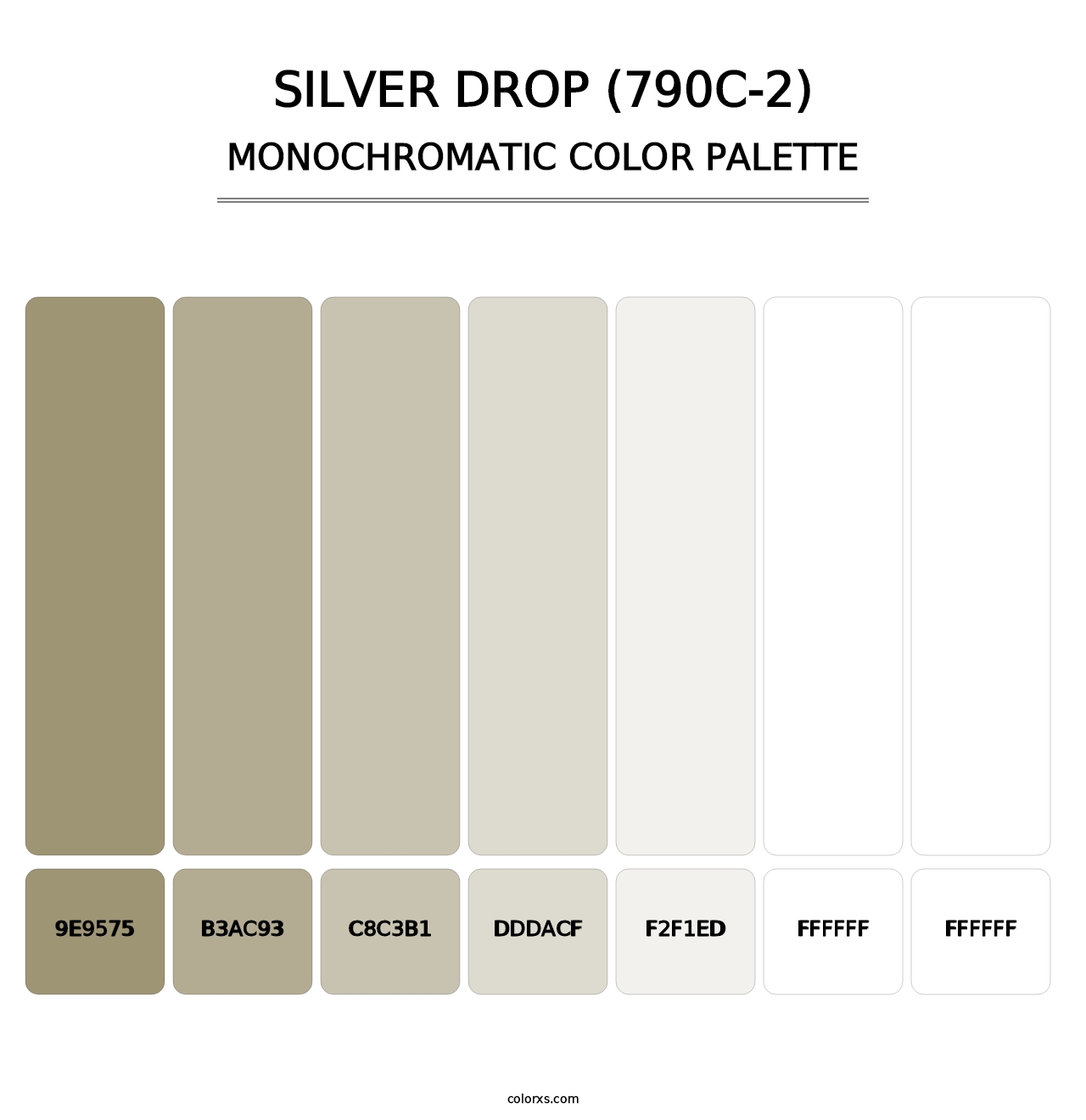 Silver Drop (790C-2) - Monochromatic Color Palette