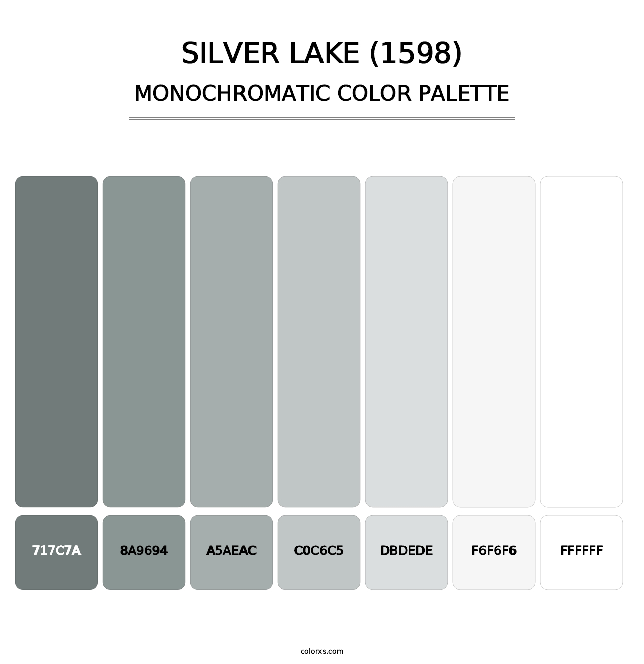 Silver Lake (1598) - Monochromatic Color Palette
