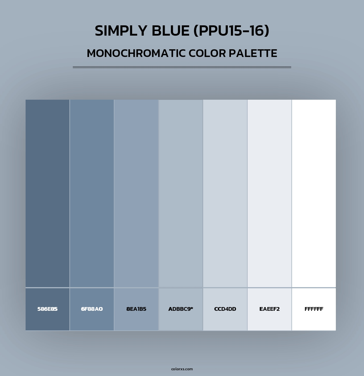 Simply Blue (PPU15-16) - Monochromatic Color Palette