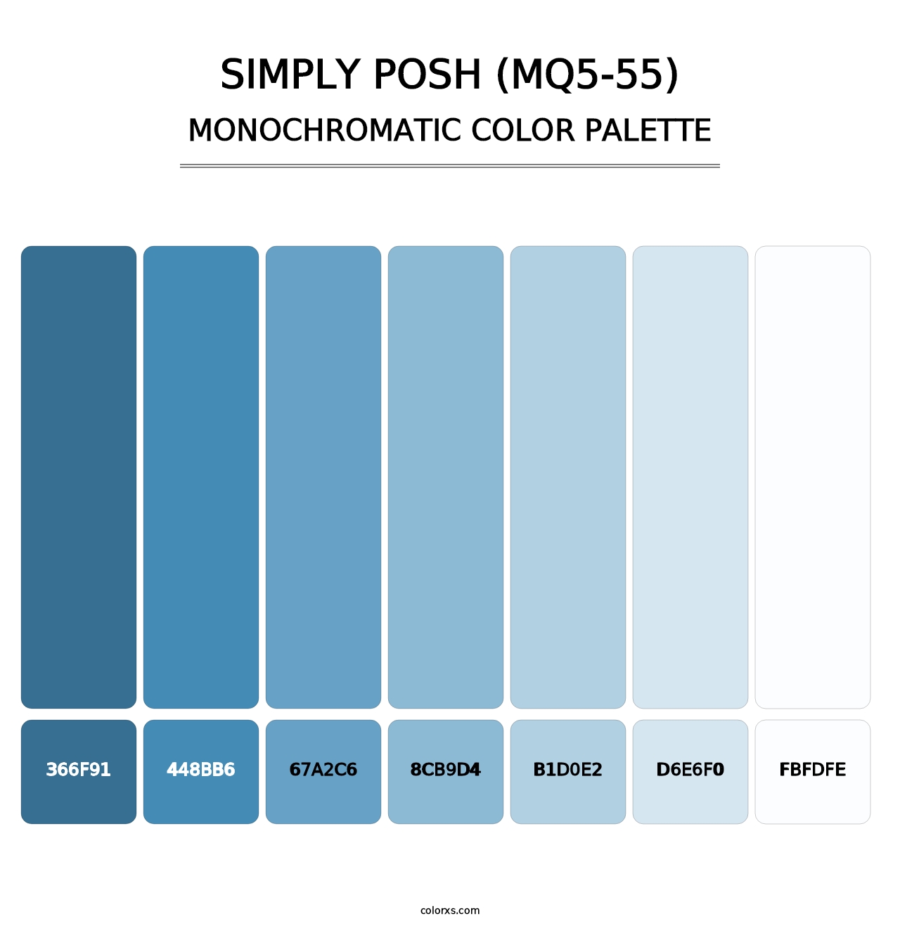 Simply Posh (MQ5-55) - Monochromatic Color Palette