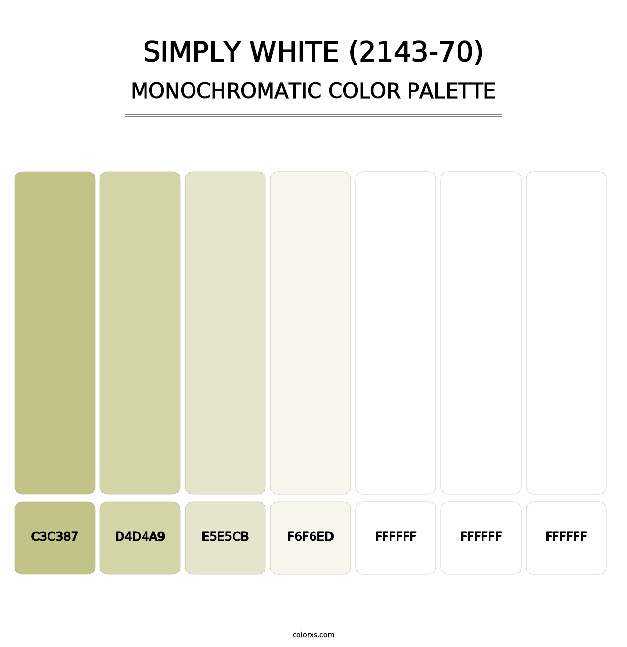 Simply White (2143-70) - Monochromatic Color Palette