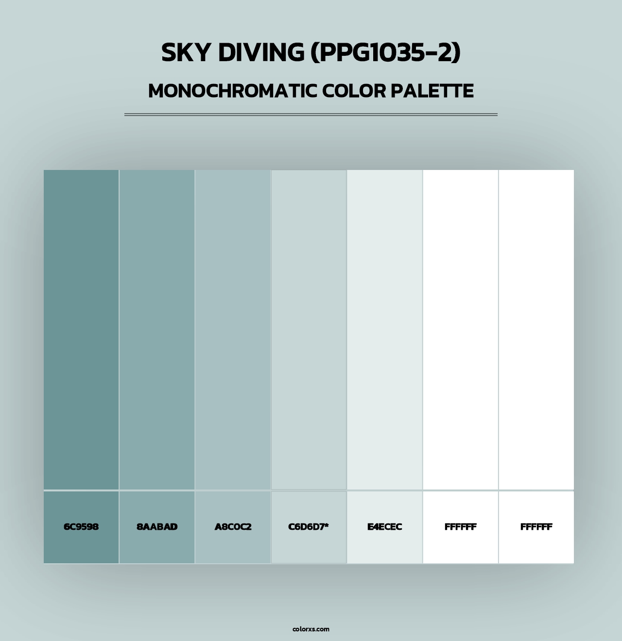 Sky Diving (PPG1035-2) - Monochromatic Color Palette