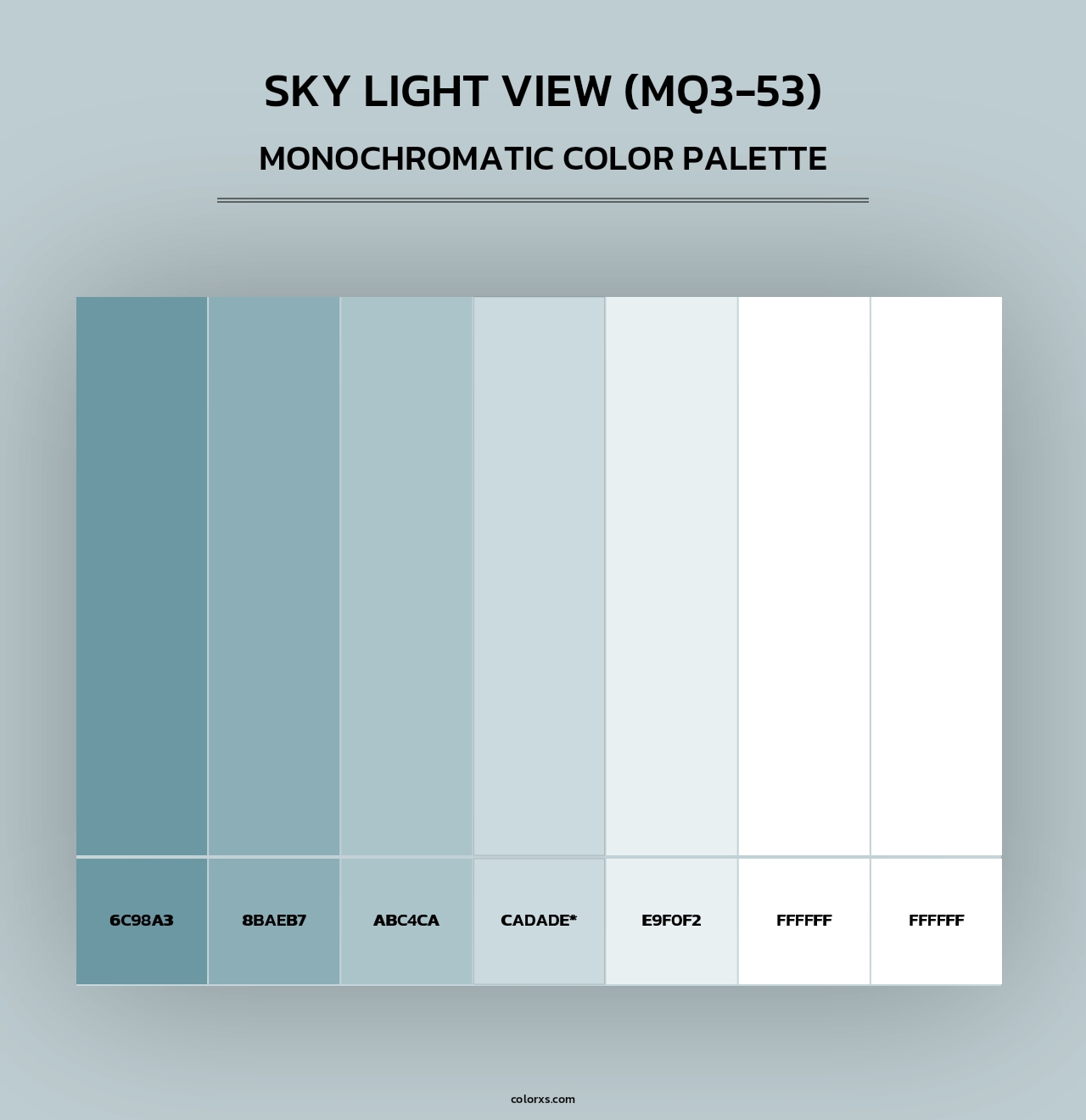 Sky Light View (MQ3-53) - Monochromatic Color Palette
