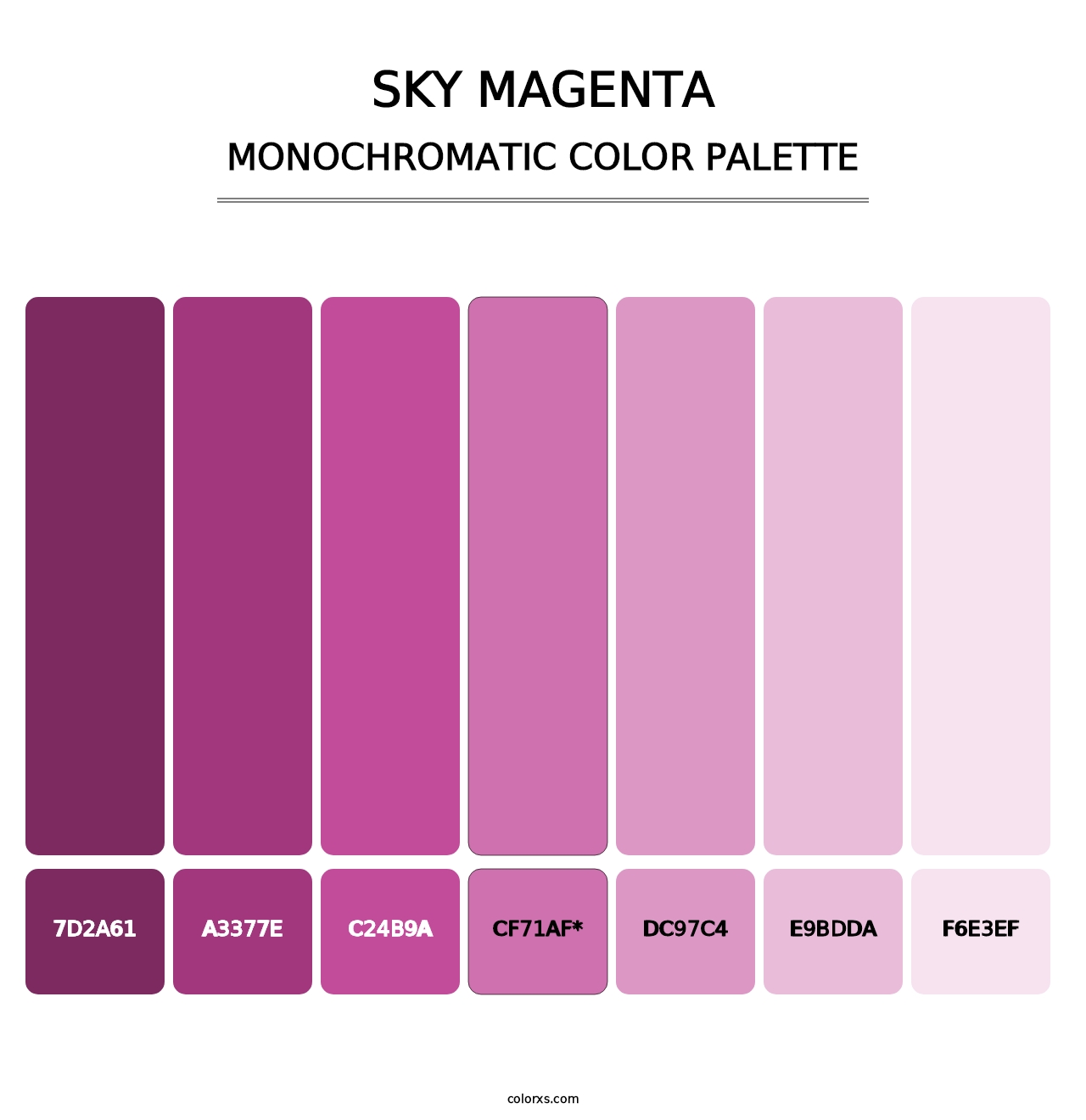 Sky Magenta - Monochromatic Color Palette