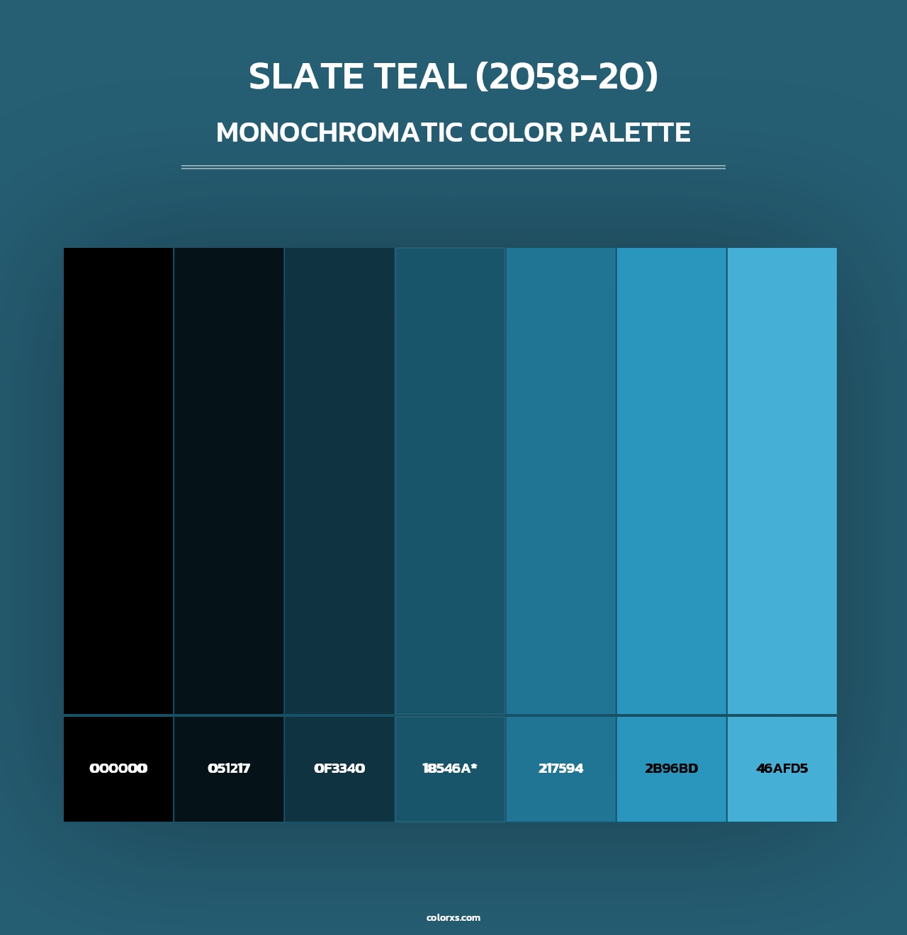 Slate Teal (2058-20) - Monochromatic Color Palette