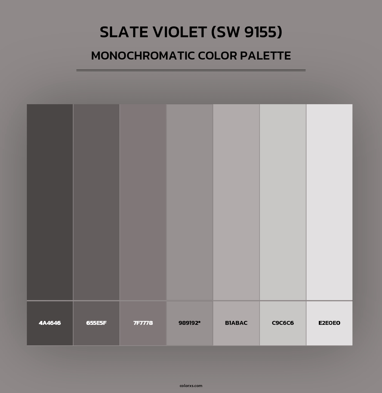 Slate Violet (SW 9155) - Monochromatic Color Palette