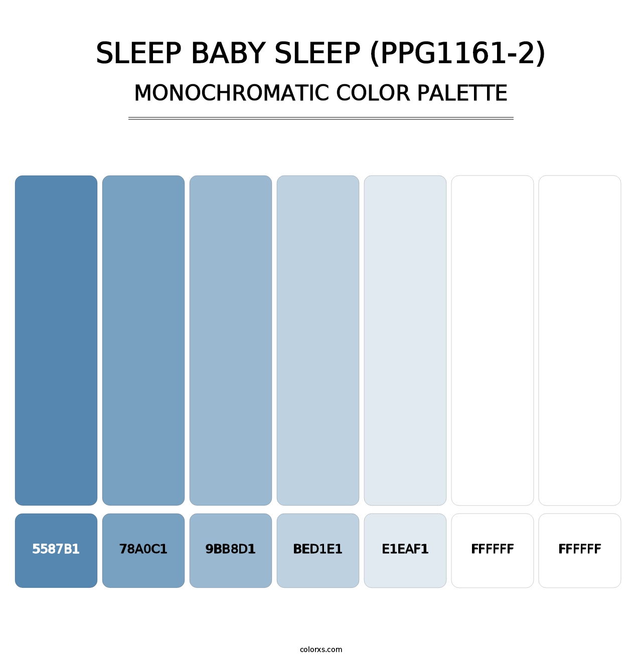 Sleep Baby Sleep (PPG1161-2) - Monochromatic Color Palette