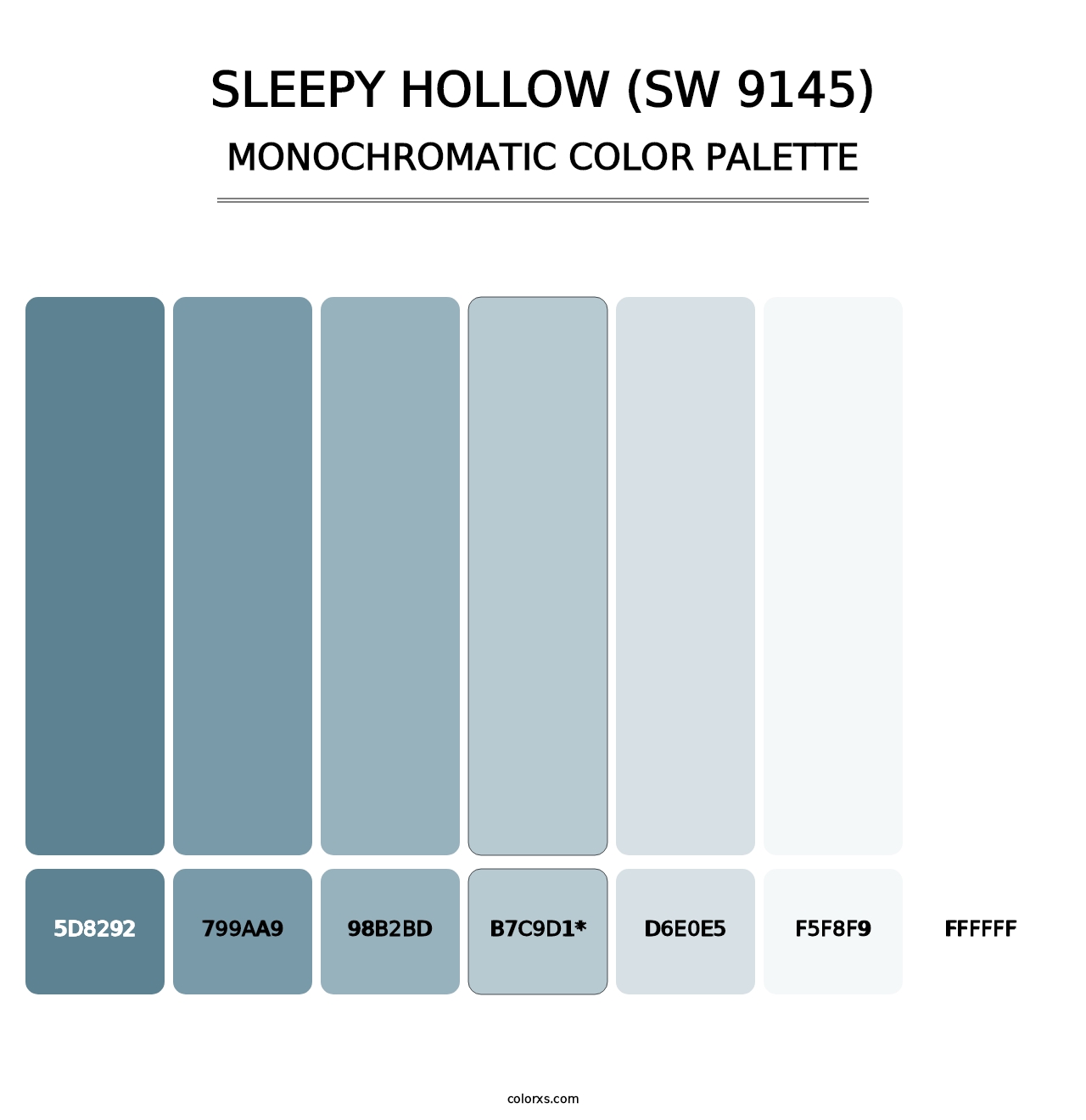 Sleepy Hollow (SW 9145) - Monochromatic Color Palette