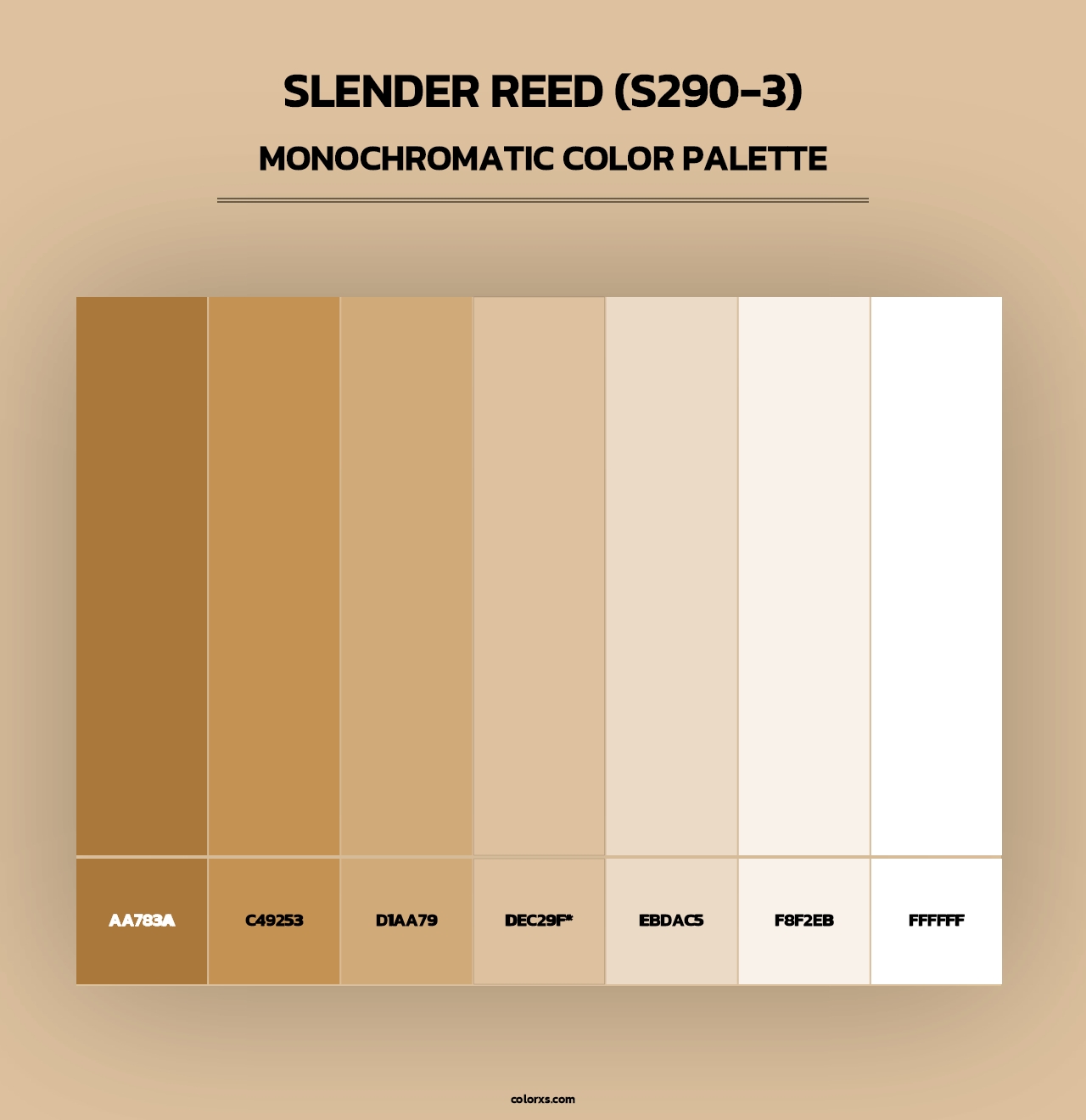 Slender Reed (S290-3) - Monochromatic Color Palette