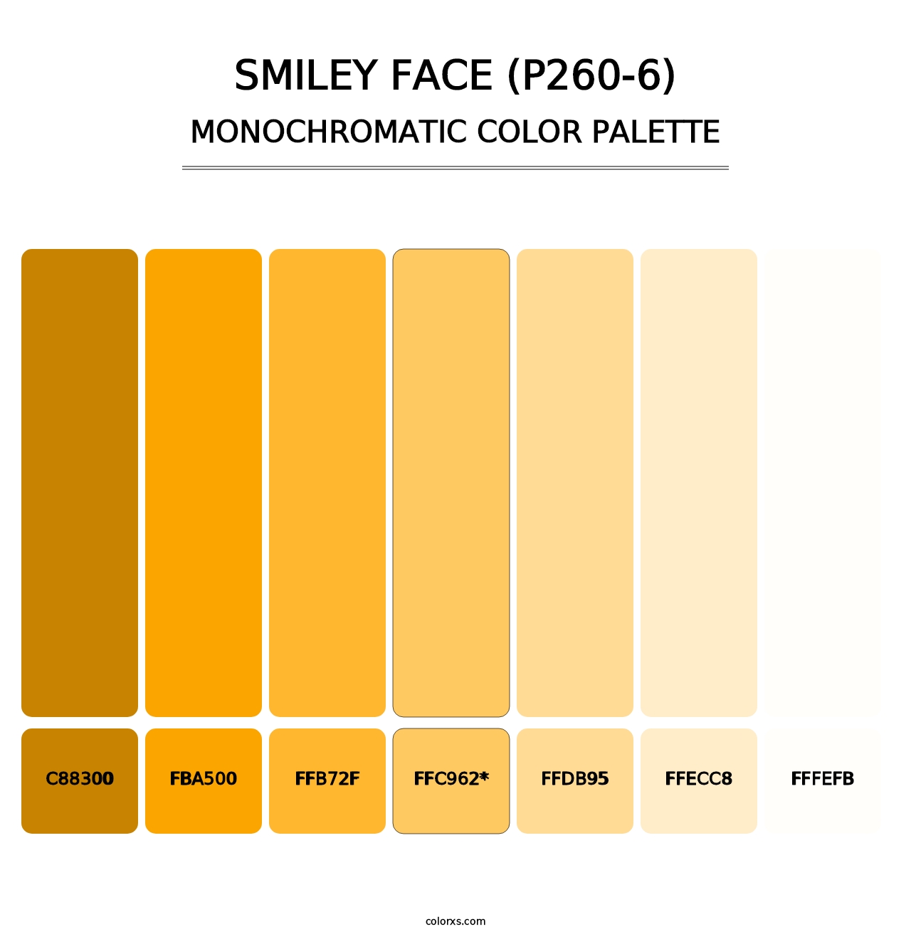 Smiley Face (P260-6) - Monochromatic Color Palette