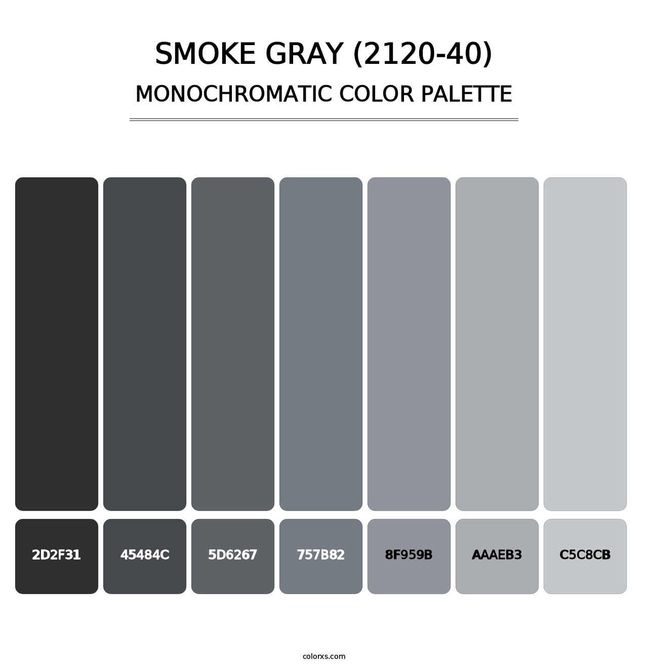 Smoke Gray (2120-40) - Monochromatic Color Palette