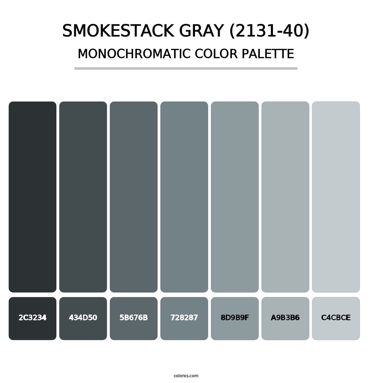 Smokestack Gray (2131-40) - Monochromatic Color Palette
