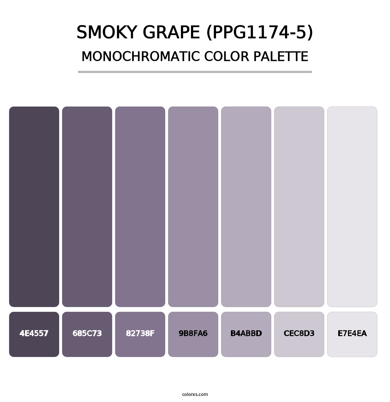 Smoky Grape (PPG1174-5) - Monochromatic Color Palette