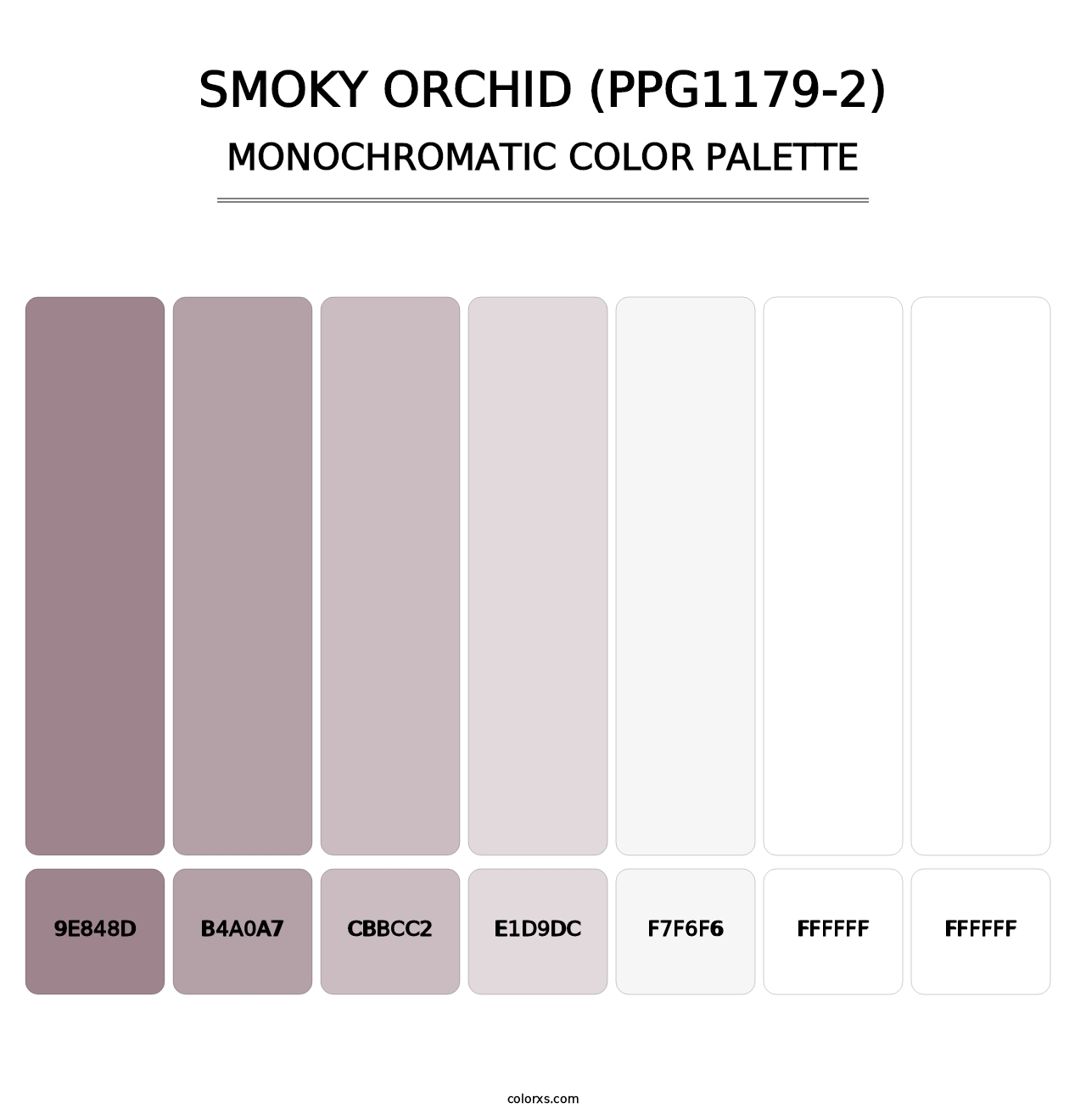 Smoky Orchid (PPG1179-2) - Monochromatic Color Palette
