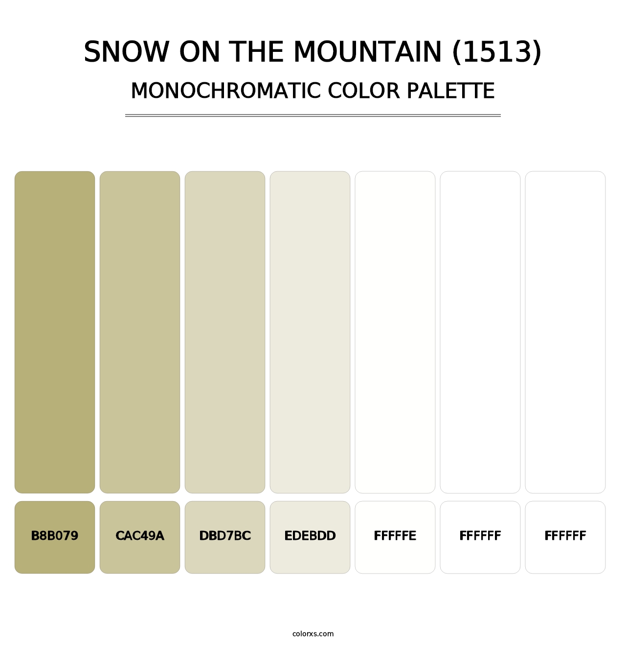 Snow on the Mountain (1513) - Monochromatic Color Palette