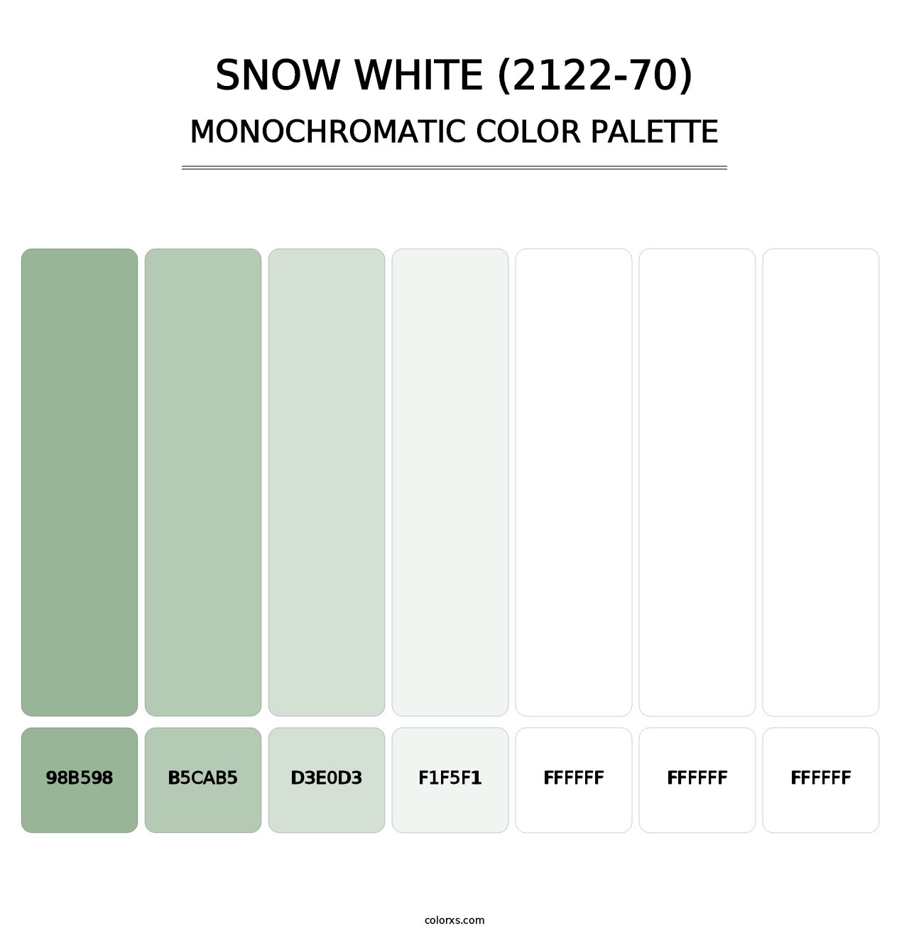 Snow White (2122-70) - Monochromatic Color Palette