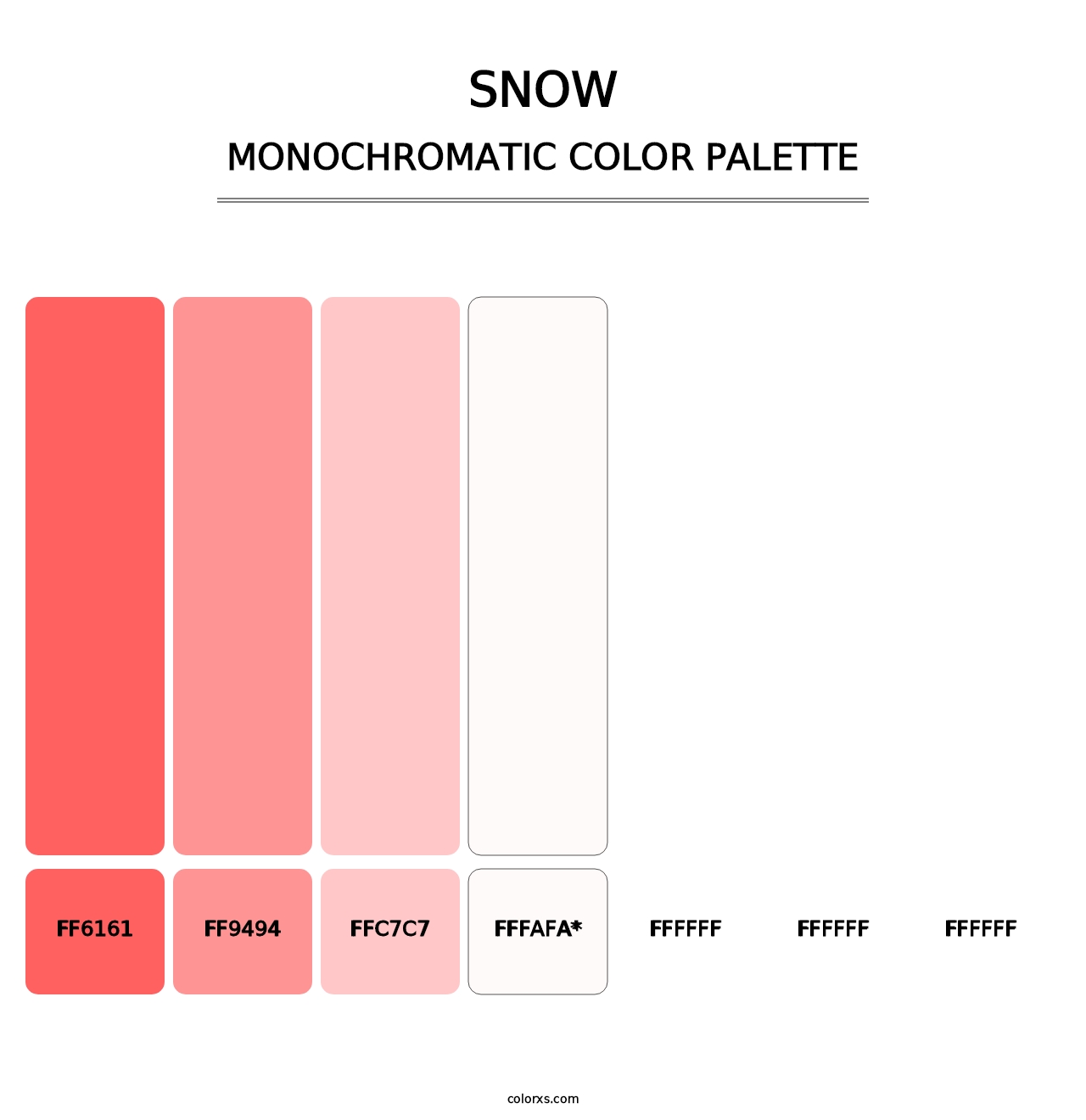 Snow - Monochromatic Color Palette