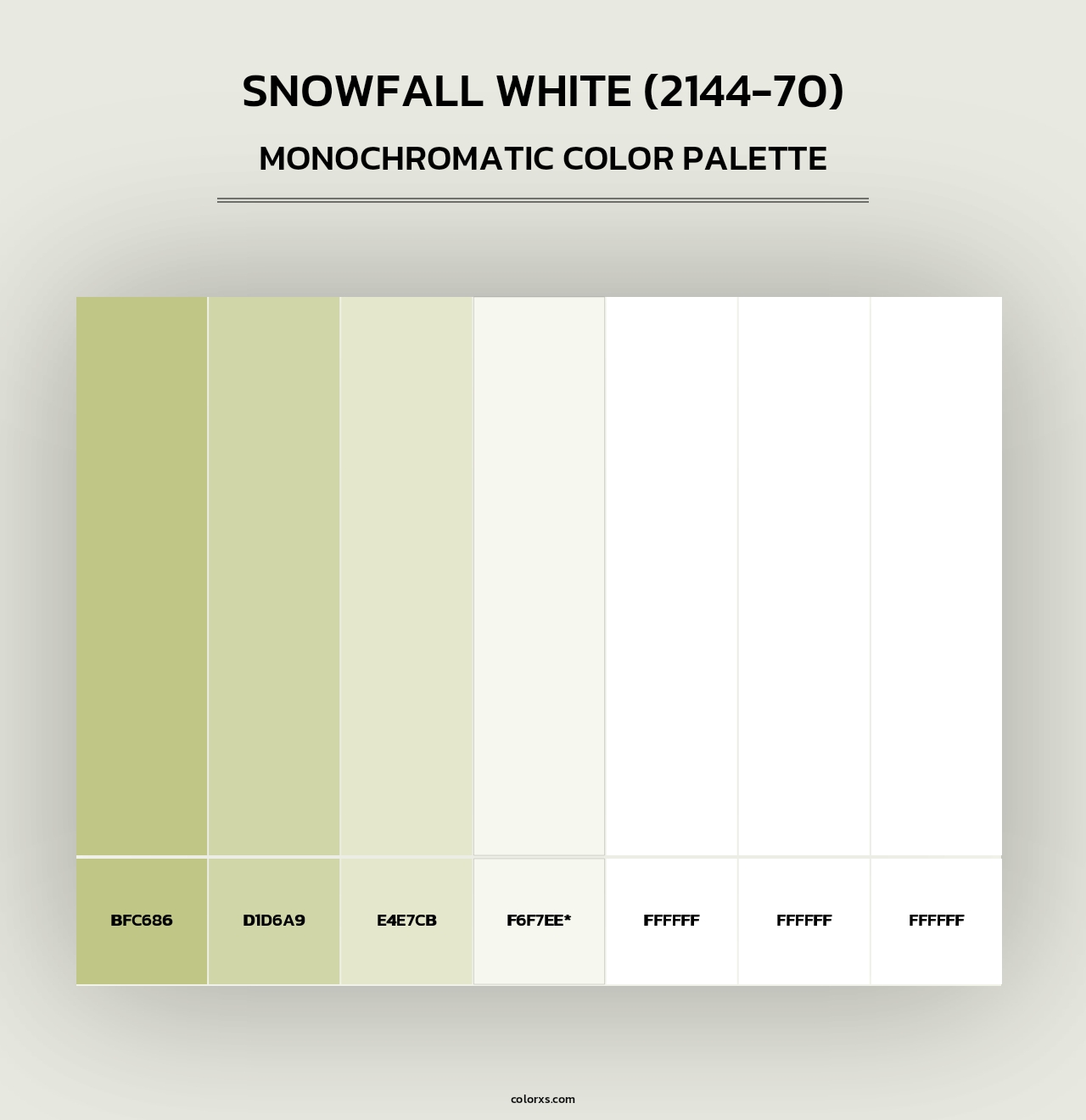 Snowfall White (2144-70) - Monochromatic Color Palette