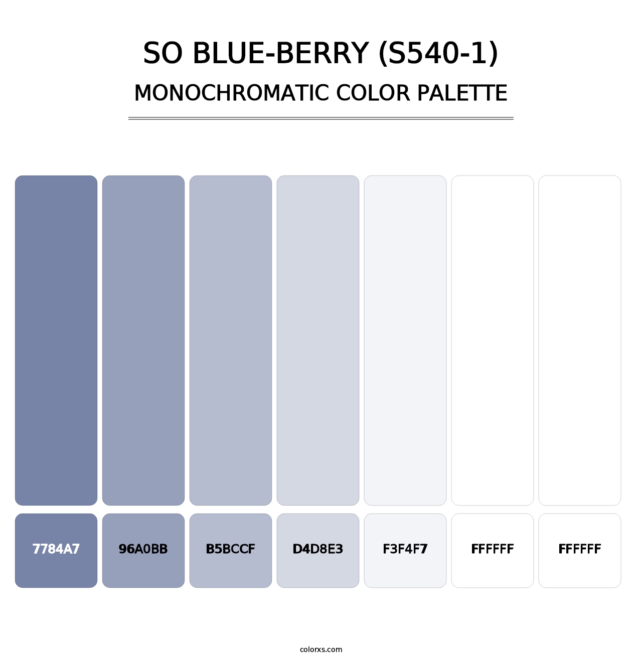 So Blue-Berry (S540-1) - Monochromatic Color Palette