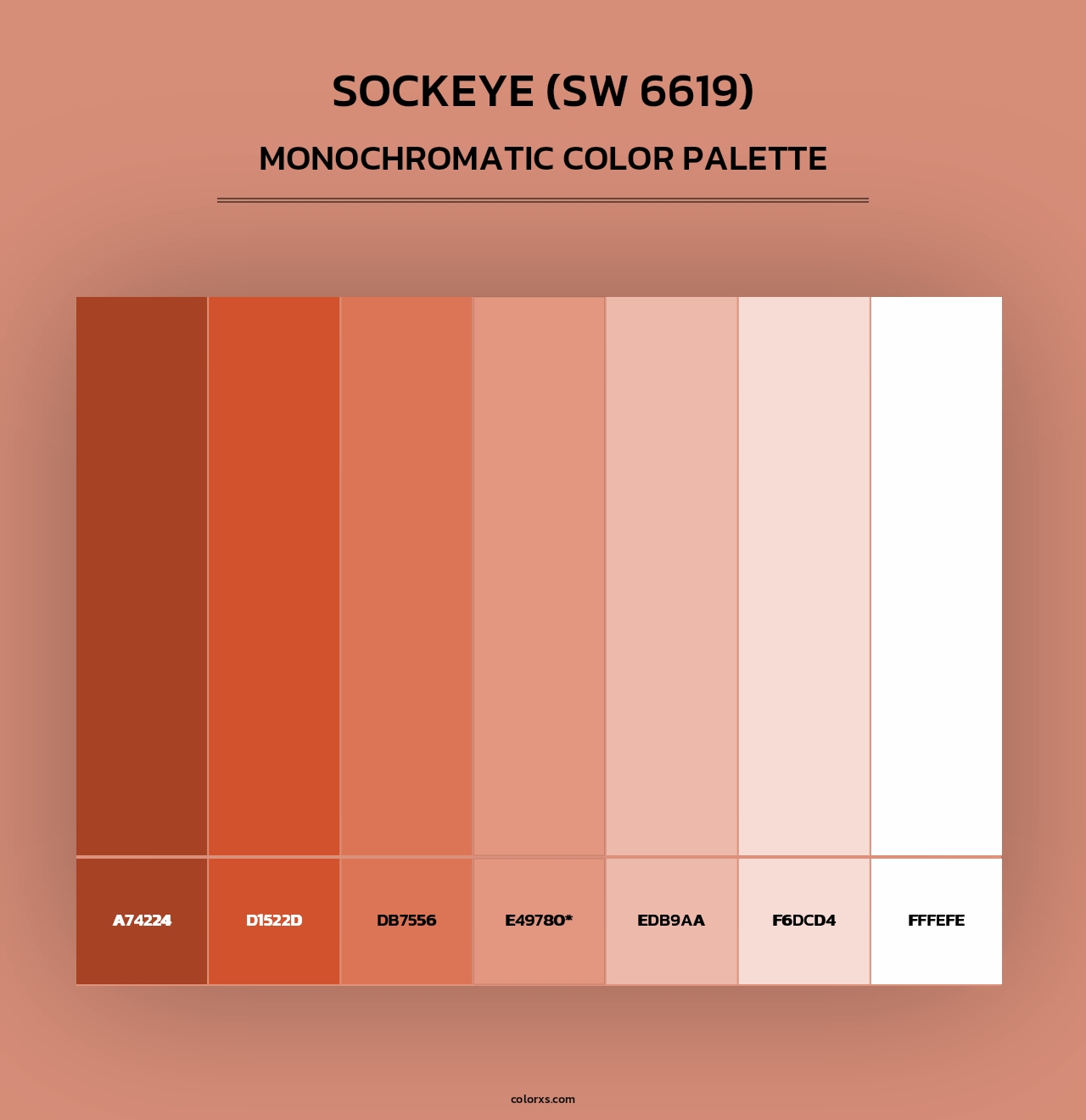 Sockeye (SW 6619) - Monochromatic Color Palette