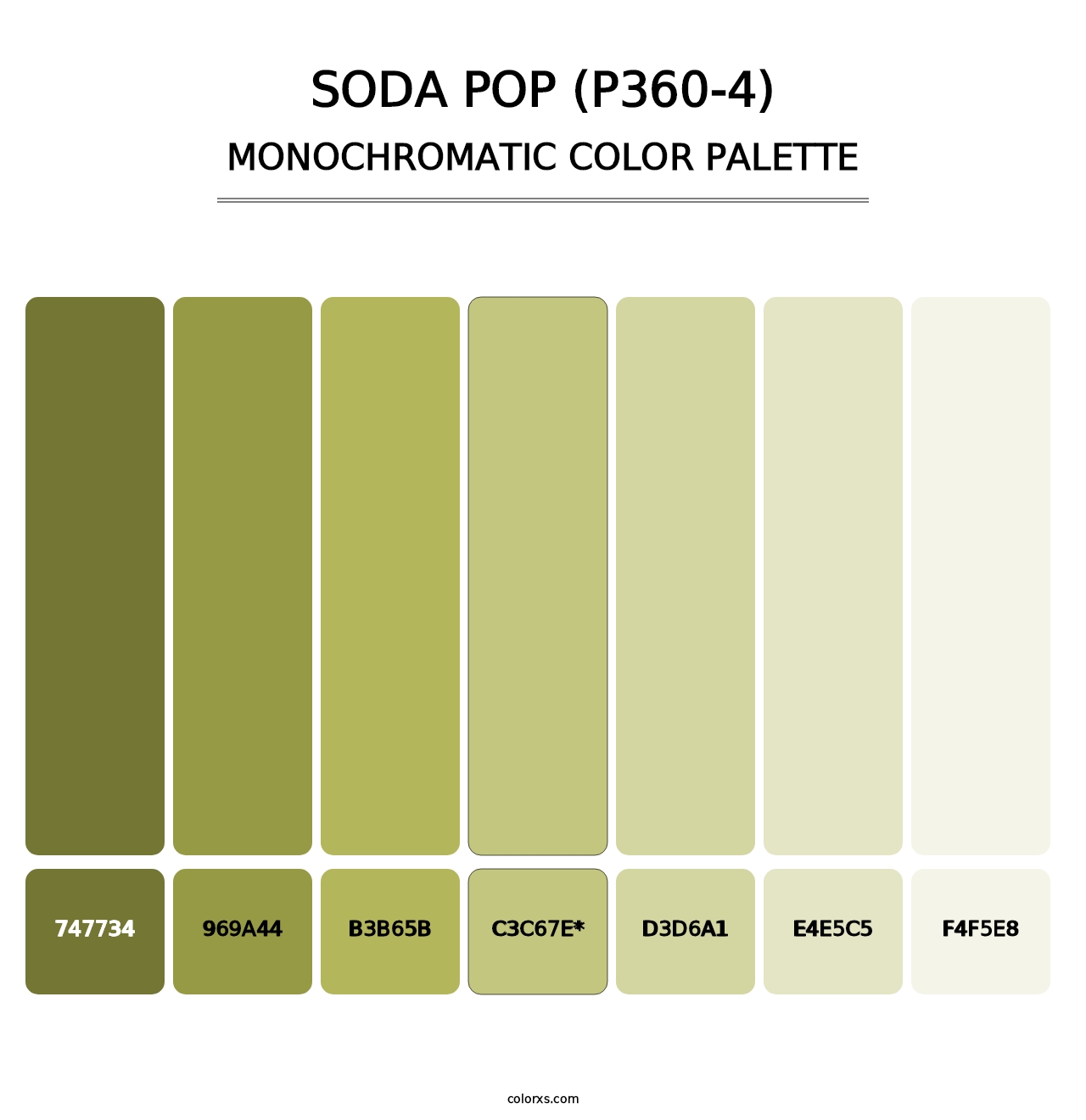 Soda Pop (P360-4) - Monochromatic Color Palette