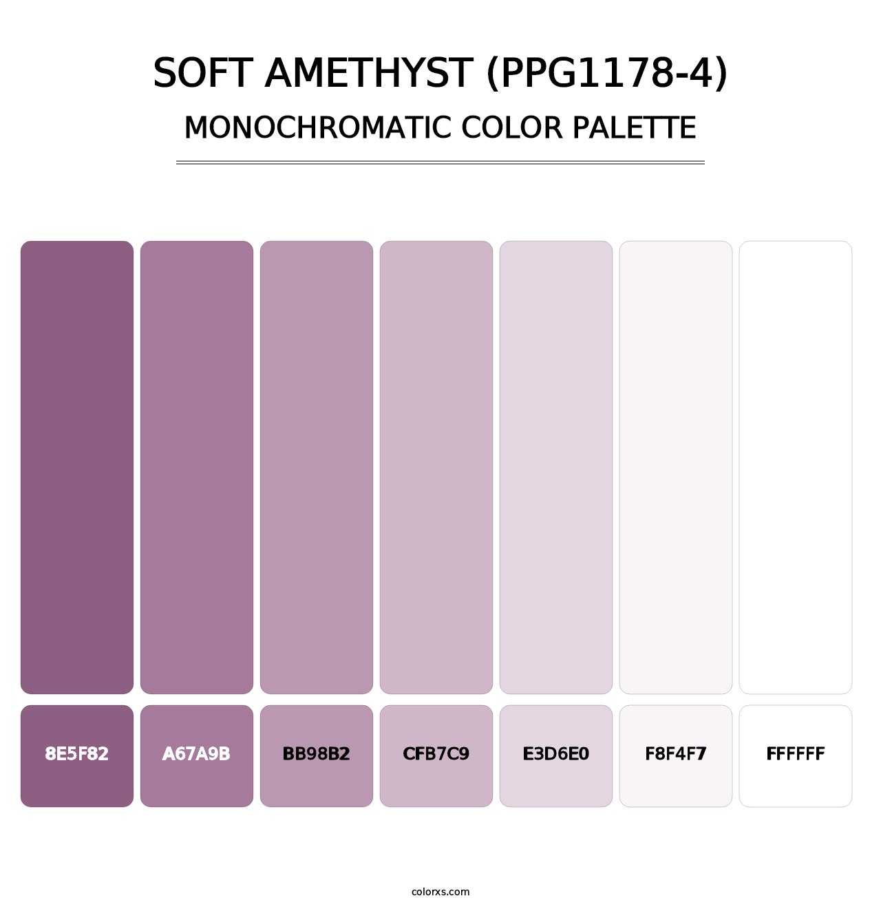 Soft Amethyst (PPG1178-4) - Monochromatic Color Palette