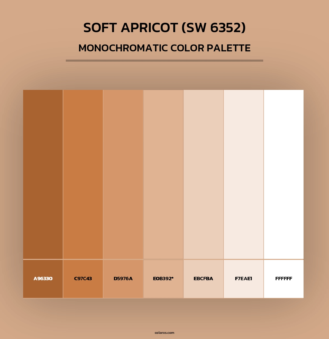 Soft Apricot (SW 6352) - Monochromatic Color Palette