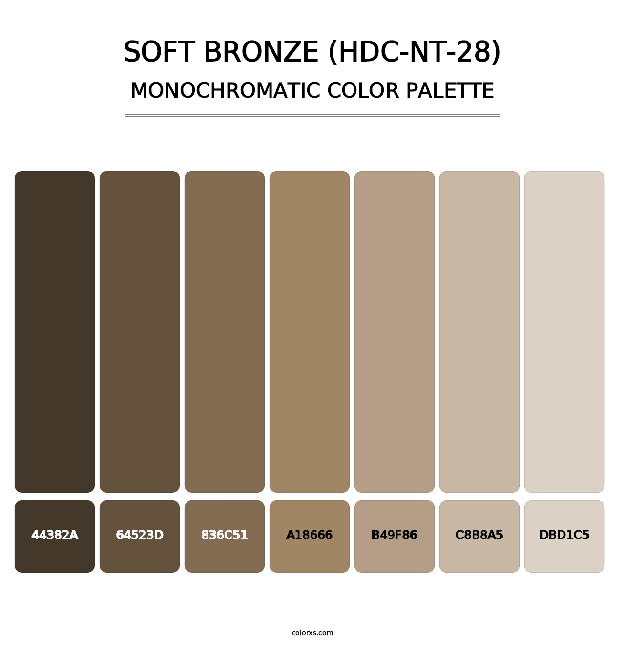 Soft Bronze (HDC-NT-28) - Monochromatic Color Palette