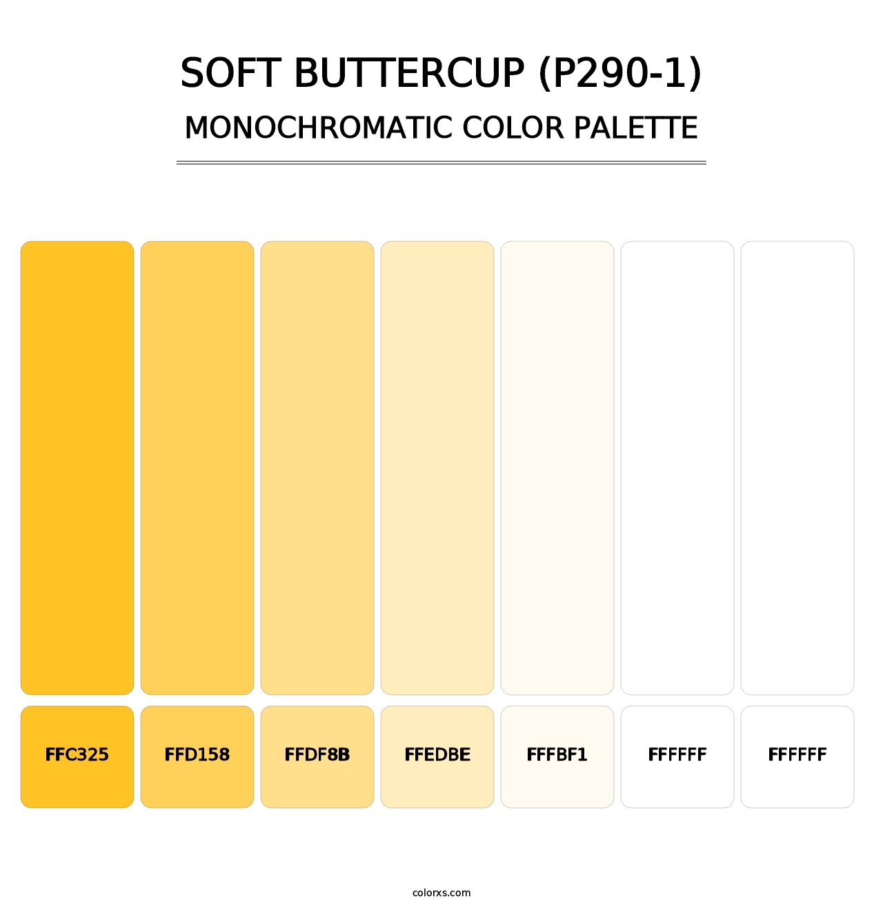 Soft Buttercup (P290-1) - Monochromatic Color Palette