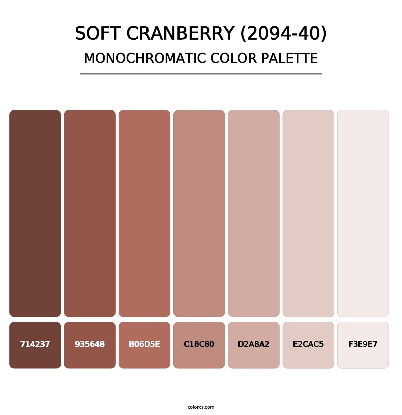 Soft Cranberry (2094-40) - Monochromatic Color Palette
