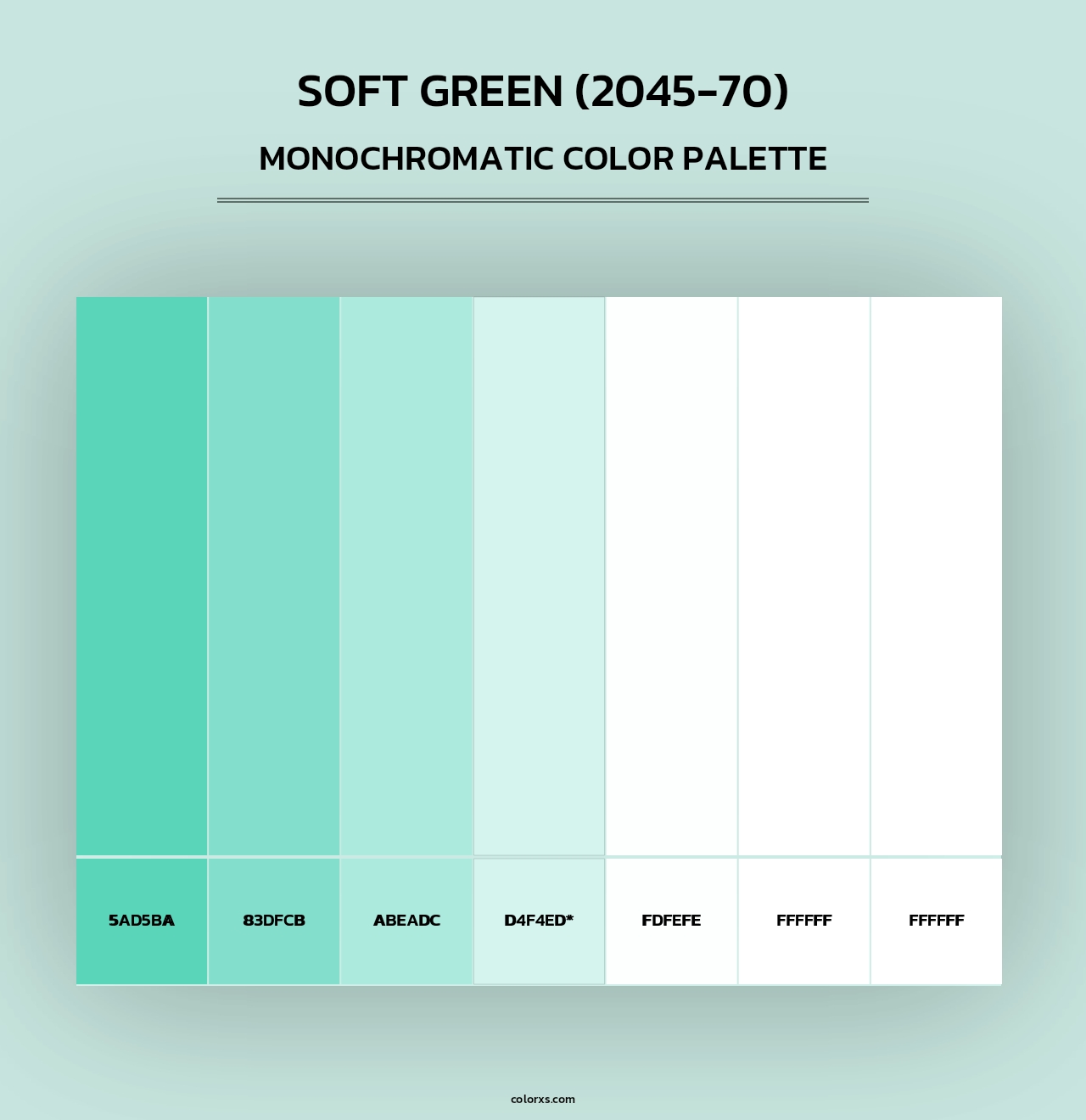 Soft Green (2045-70) - Monochromatic Color Palette