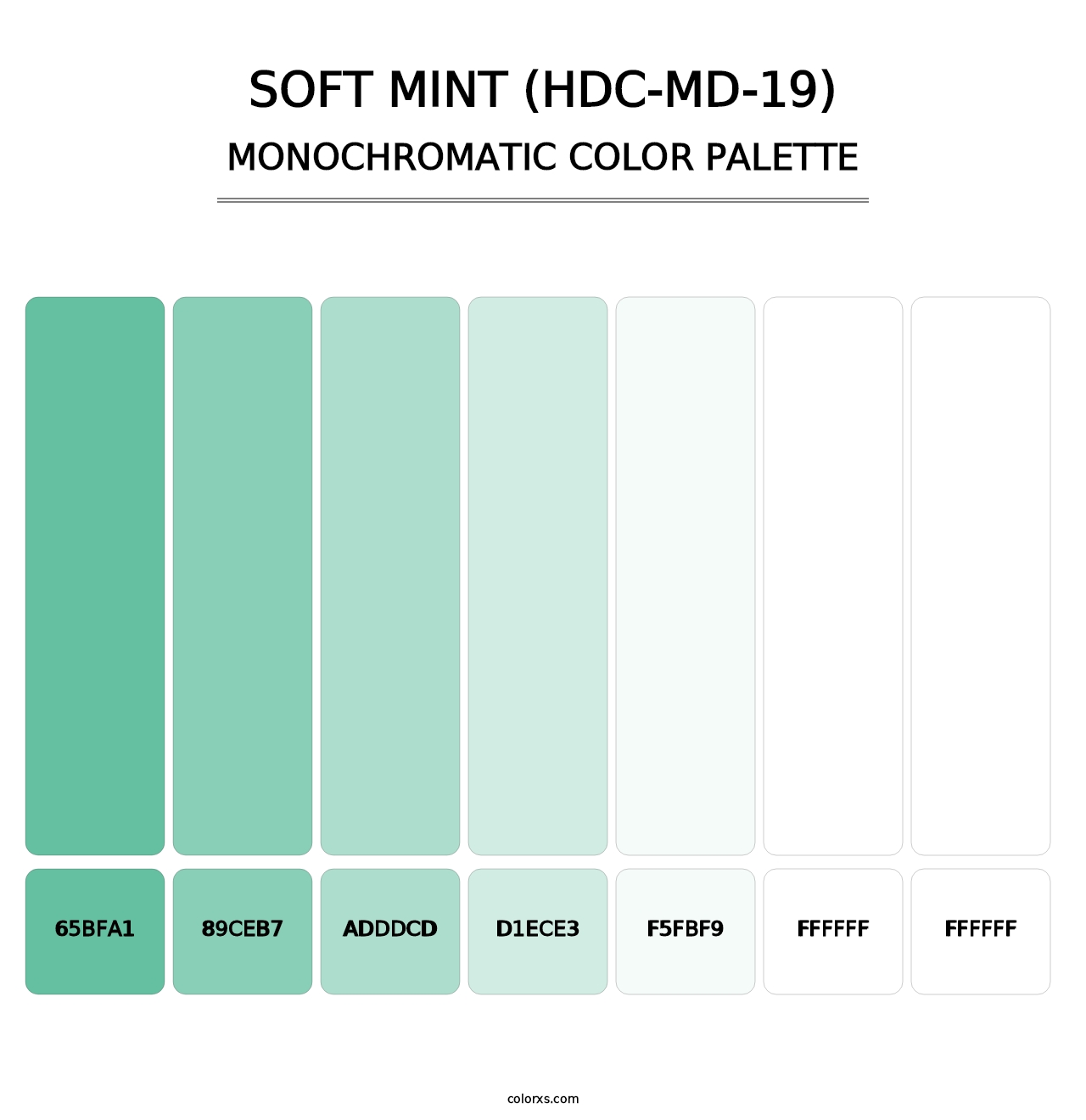 Soft Mint (HDC-MD-19) - Monochromatic Color Palette