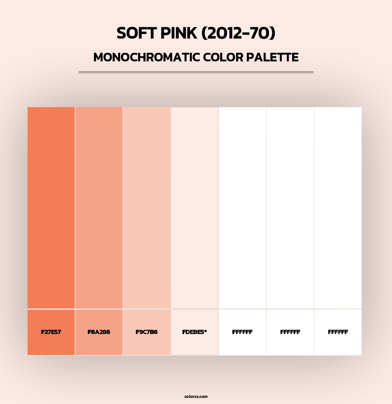 Soft Pink (2012-70) - Monochromatic Color Palette