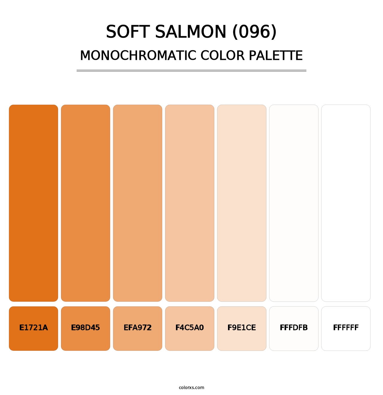 Soft Salmon (096) - Monochromatic Color Palette