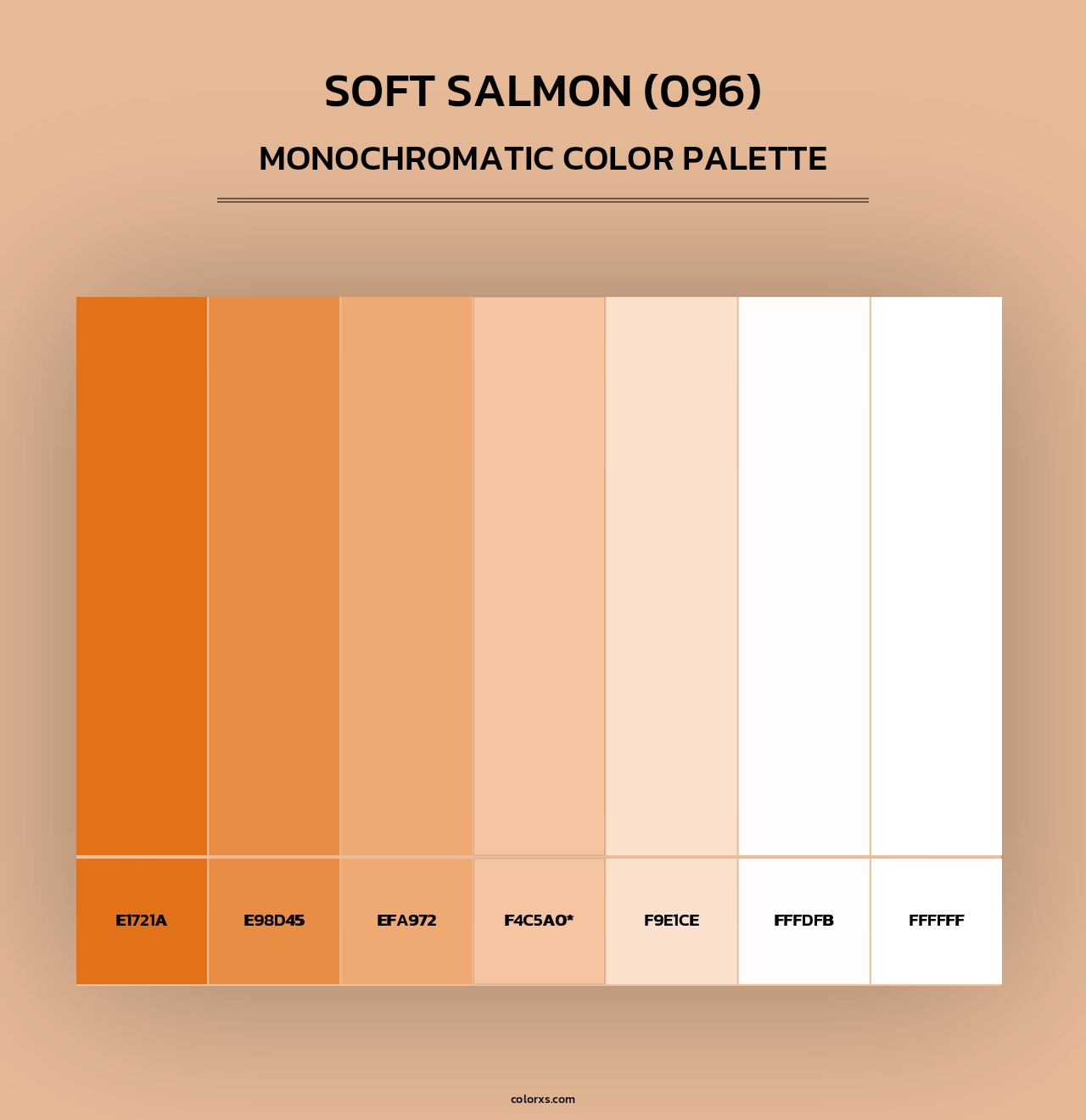Soft Salmon (096) - Monochromatic Color Palette