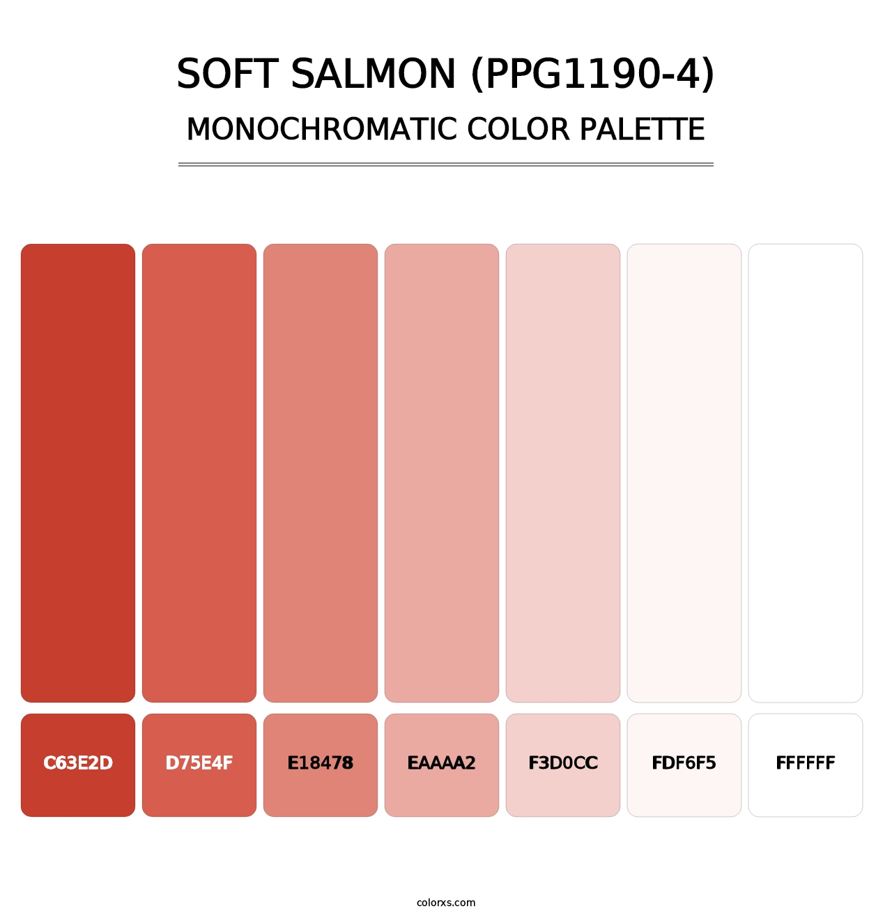 Soft Salmon (PPG1190-4) - Monochromatic Color Palette