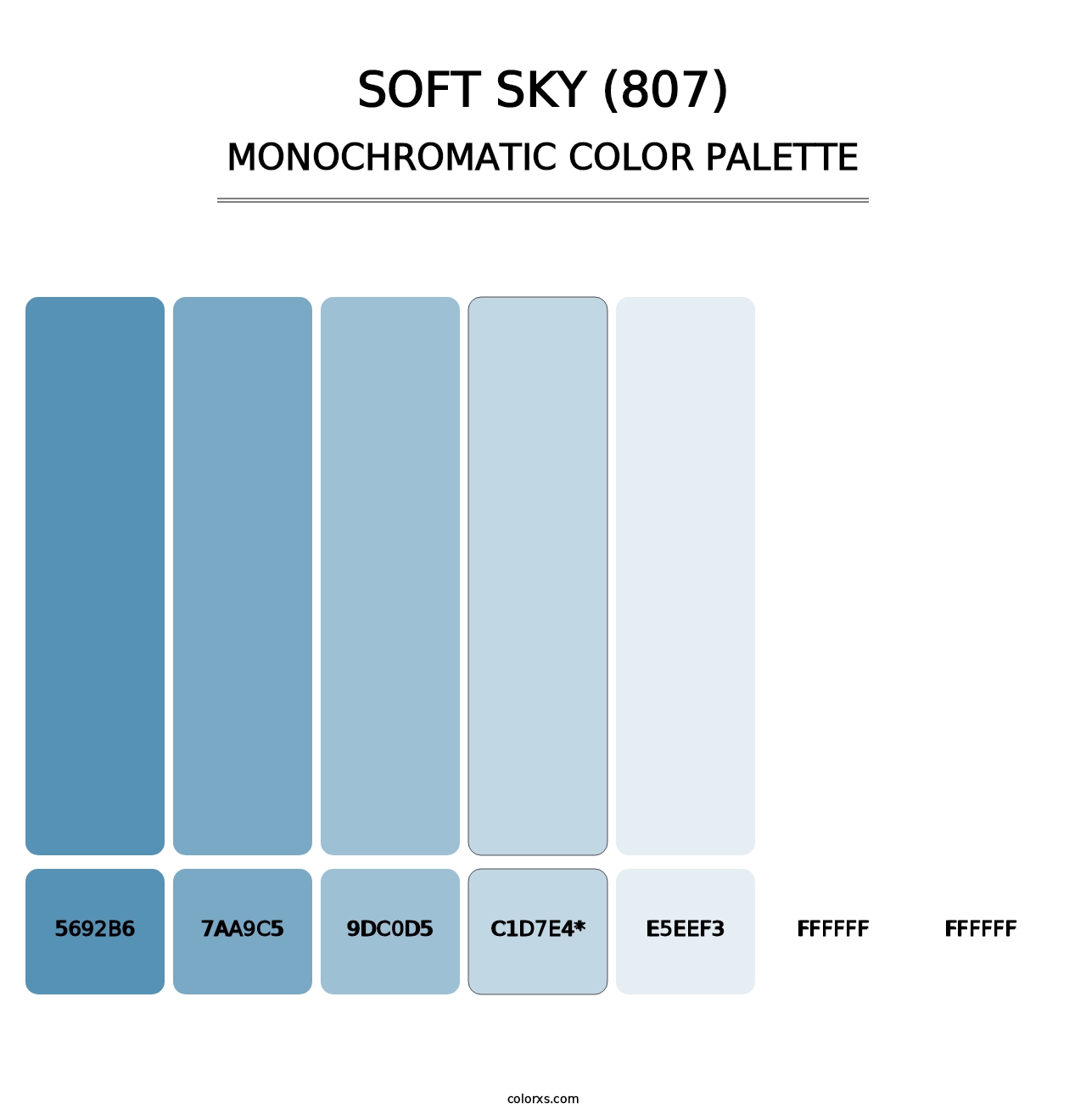 Soft Sky (807) - Monochromatic Color Palette