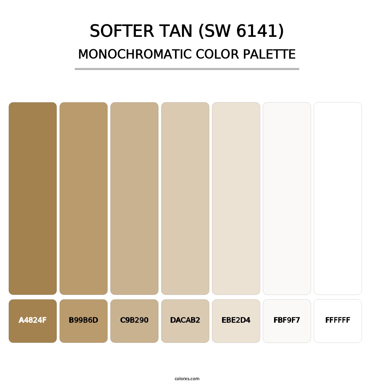 Softer Tan (SW 6141) - Monochromatic Color Palette